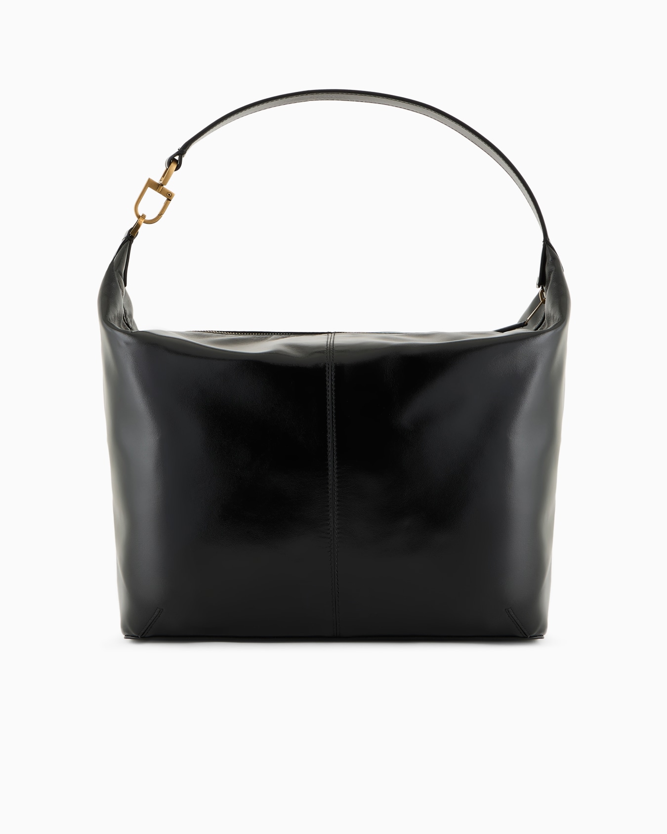 La Prima Soft oversized hobo bag in patent nappa leather Slide 2