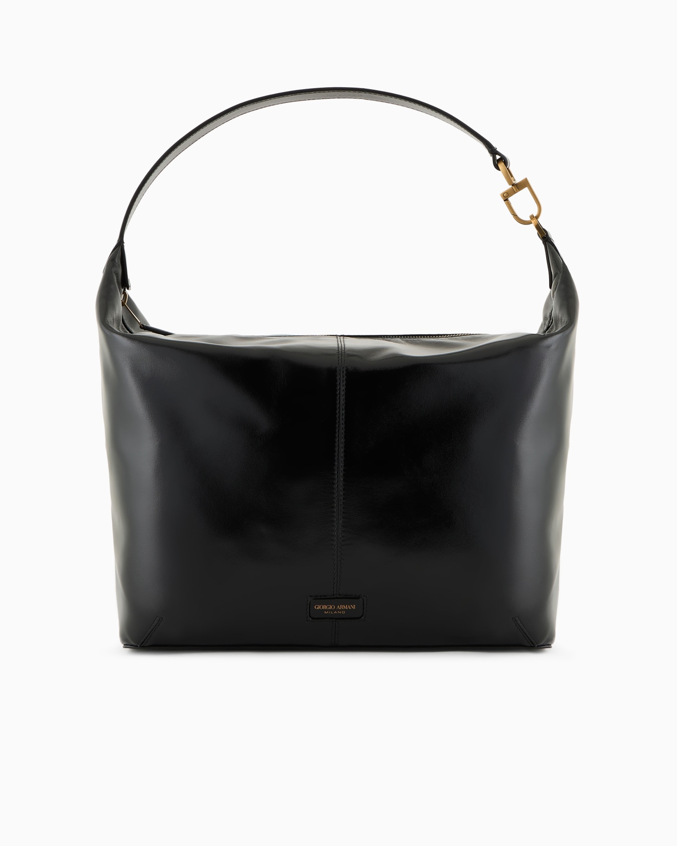 la Prima Soft hobo maxi in nappa verniciata Slide 0