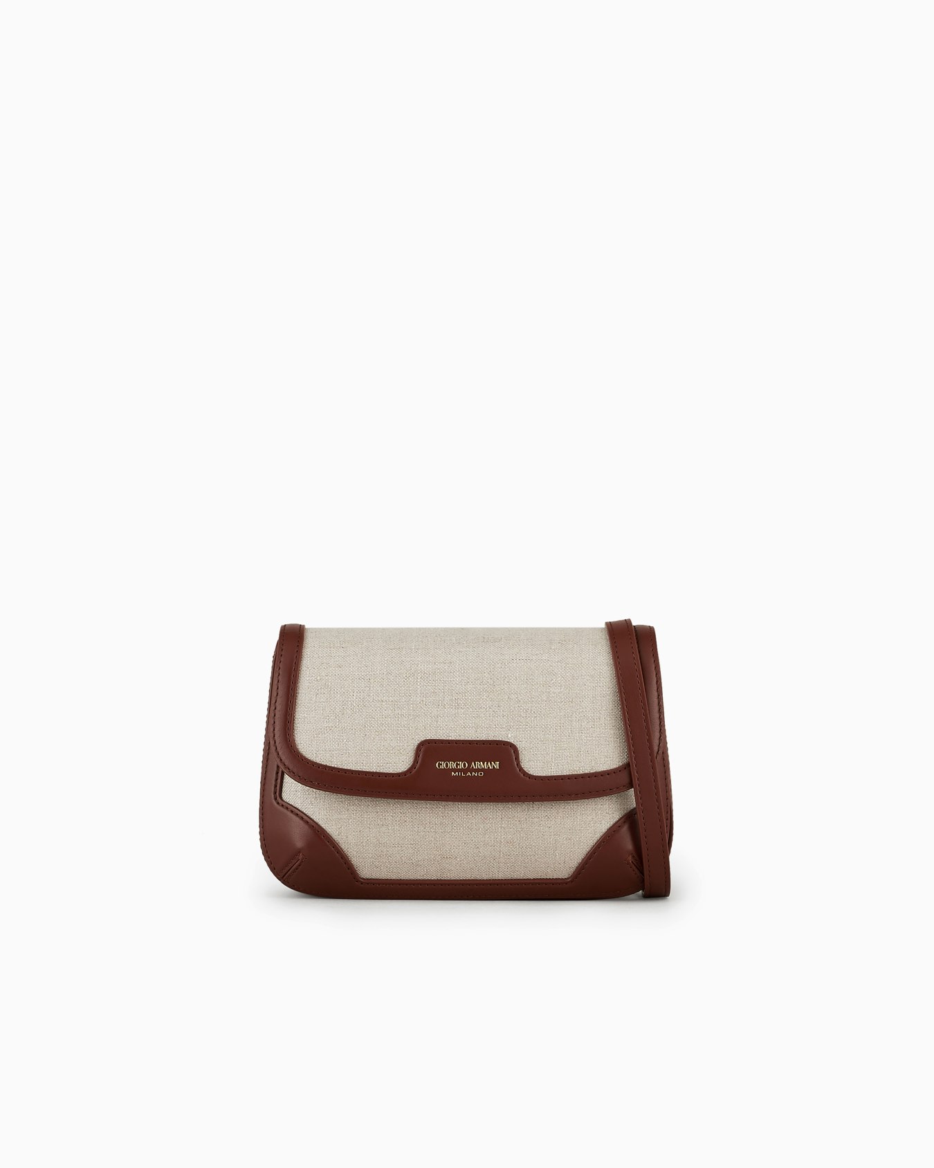 Borsa piccola la Prima in canvas e pelle con tracolla Slide 0