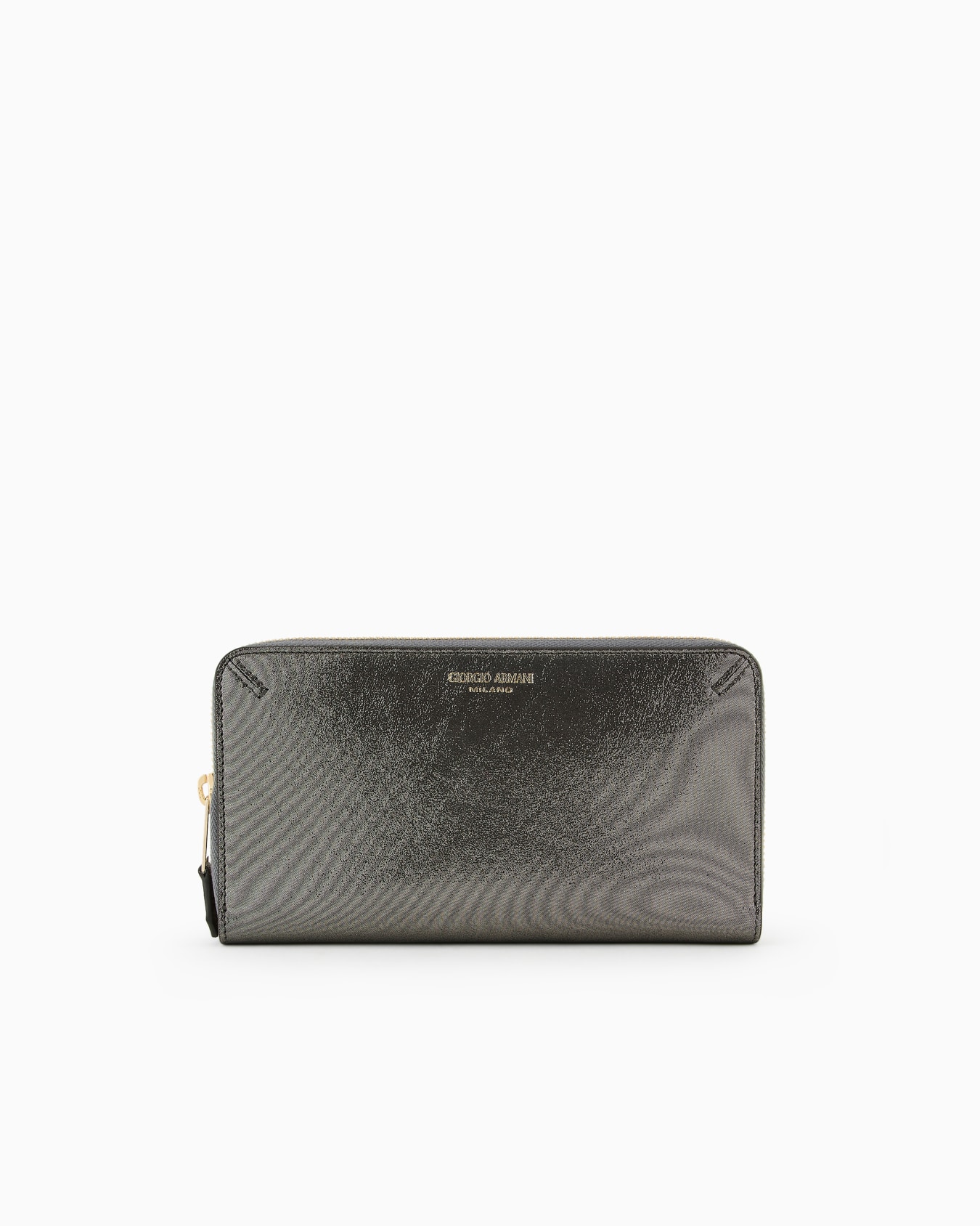 Cartera la Prima con cremallera perimetral de nobuk brillante Diapositiva 0