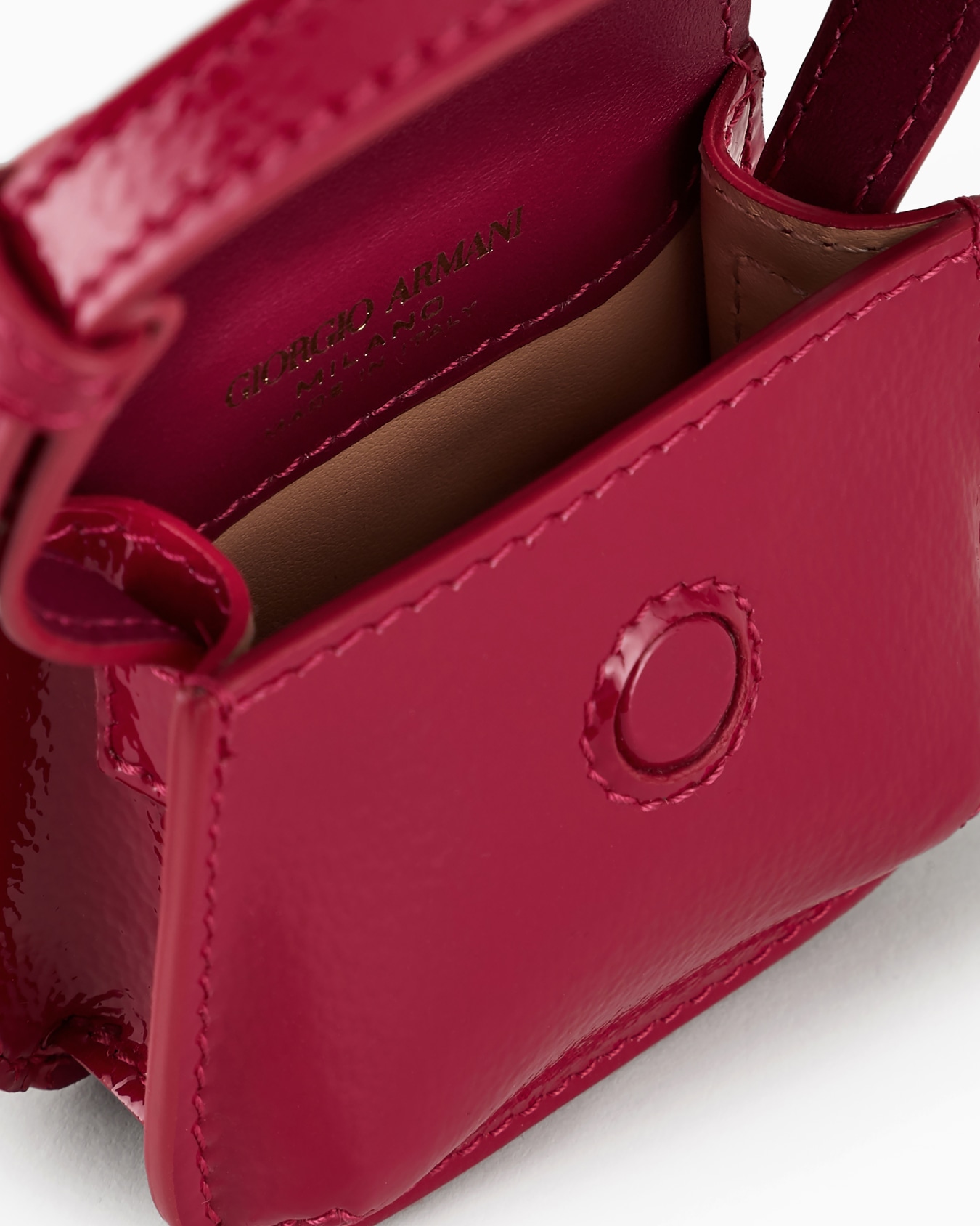 La Prima crinkled patent leather mini charm Diapositiva 3