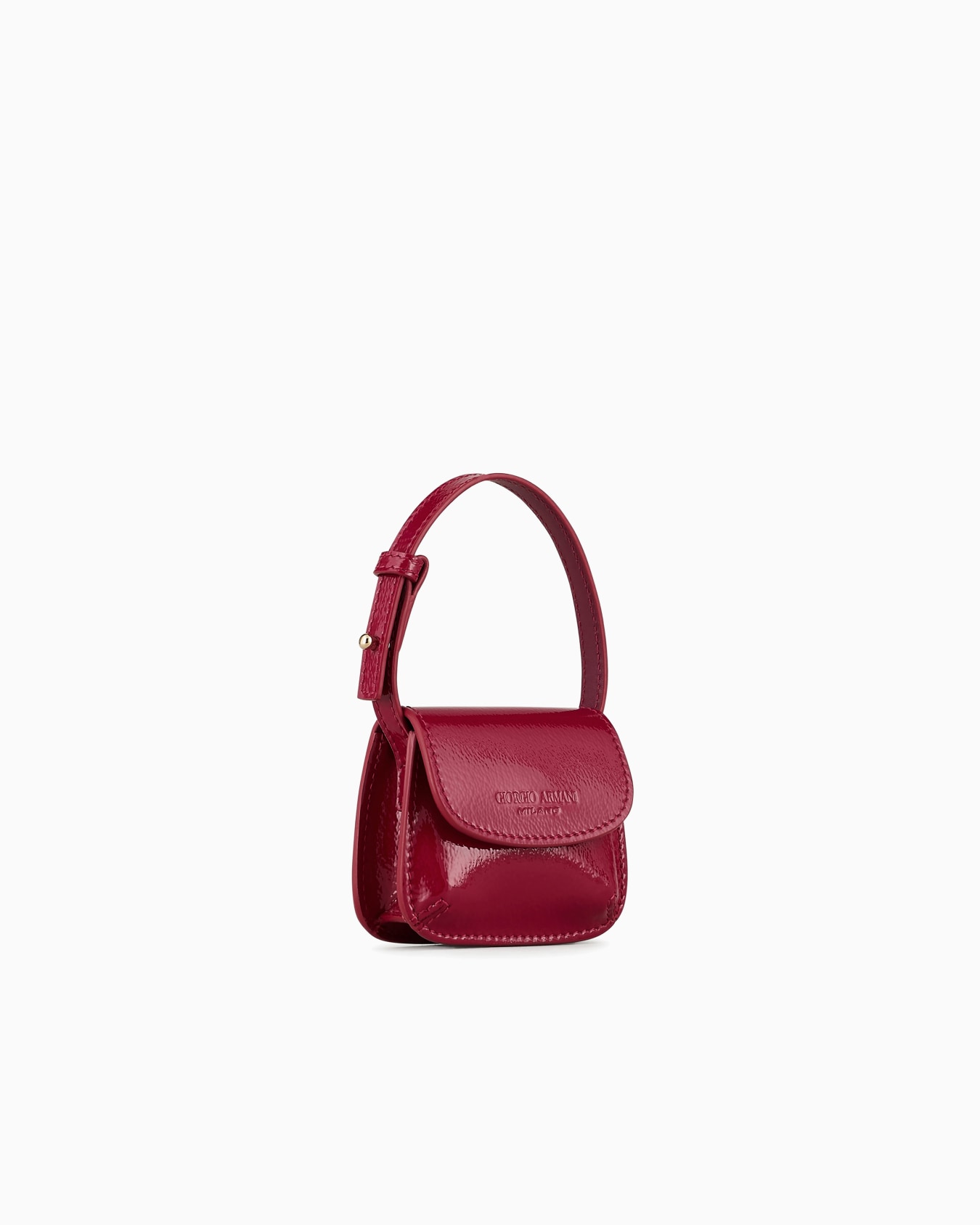 La Prima crinkled patent leather mini charm Diapositiva 1