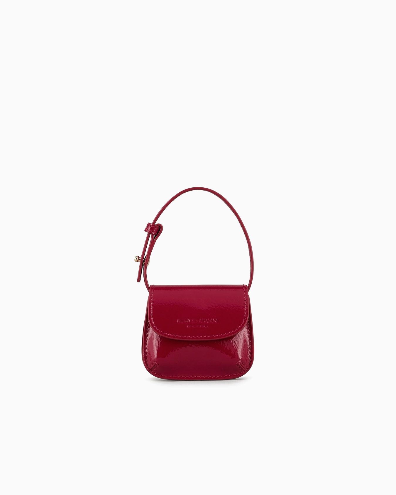 La Prima crinkled patent leather mini charm Diapositiva 0