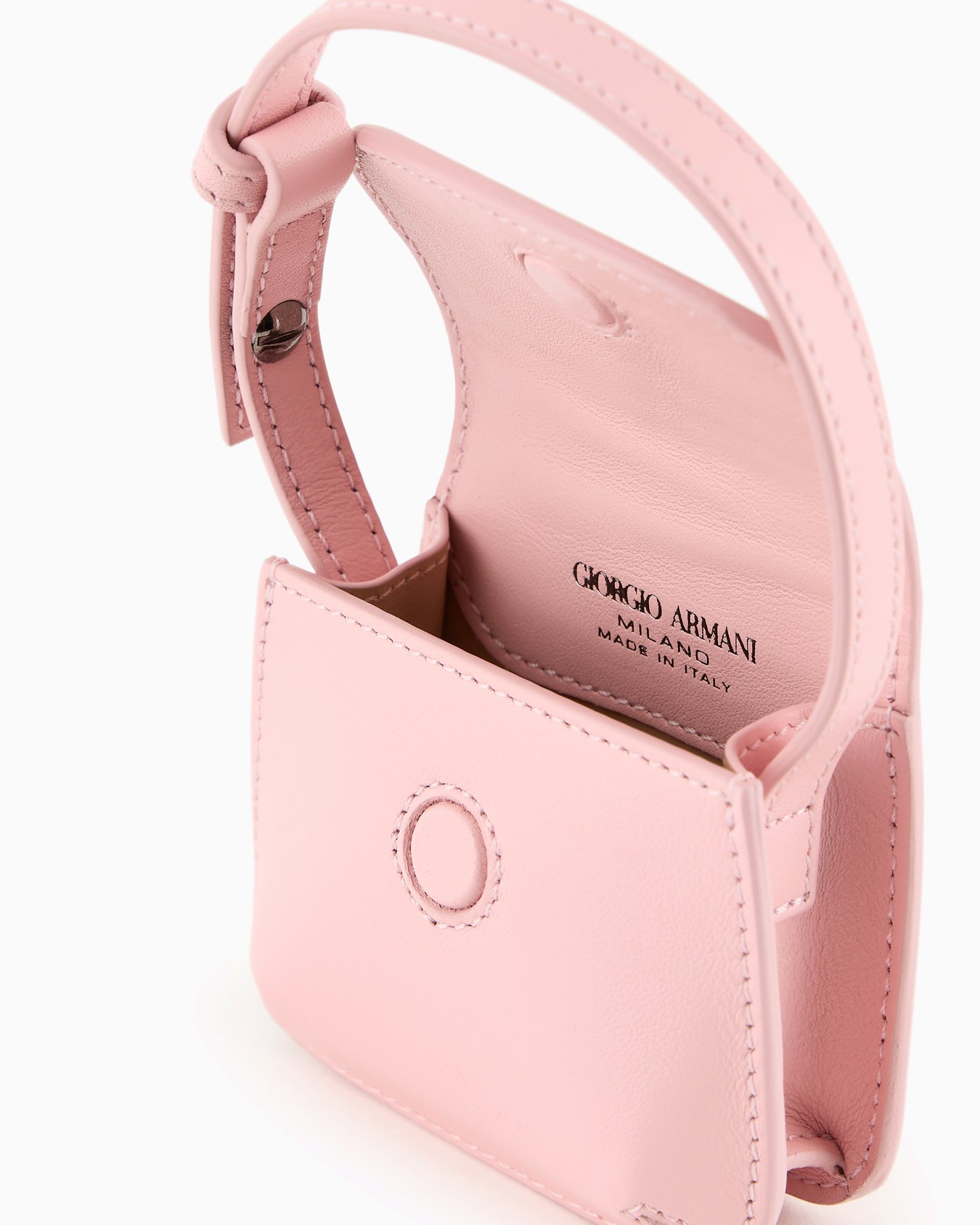 Giorgio Armani Neve micro la Prima leather charm bag Slide 3