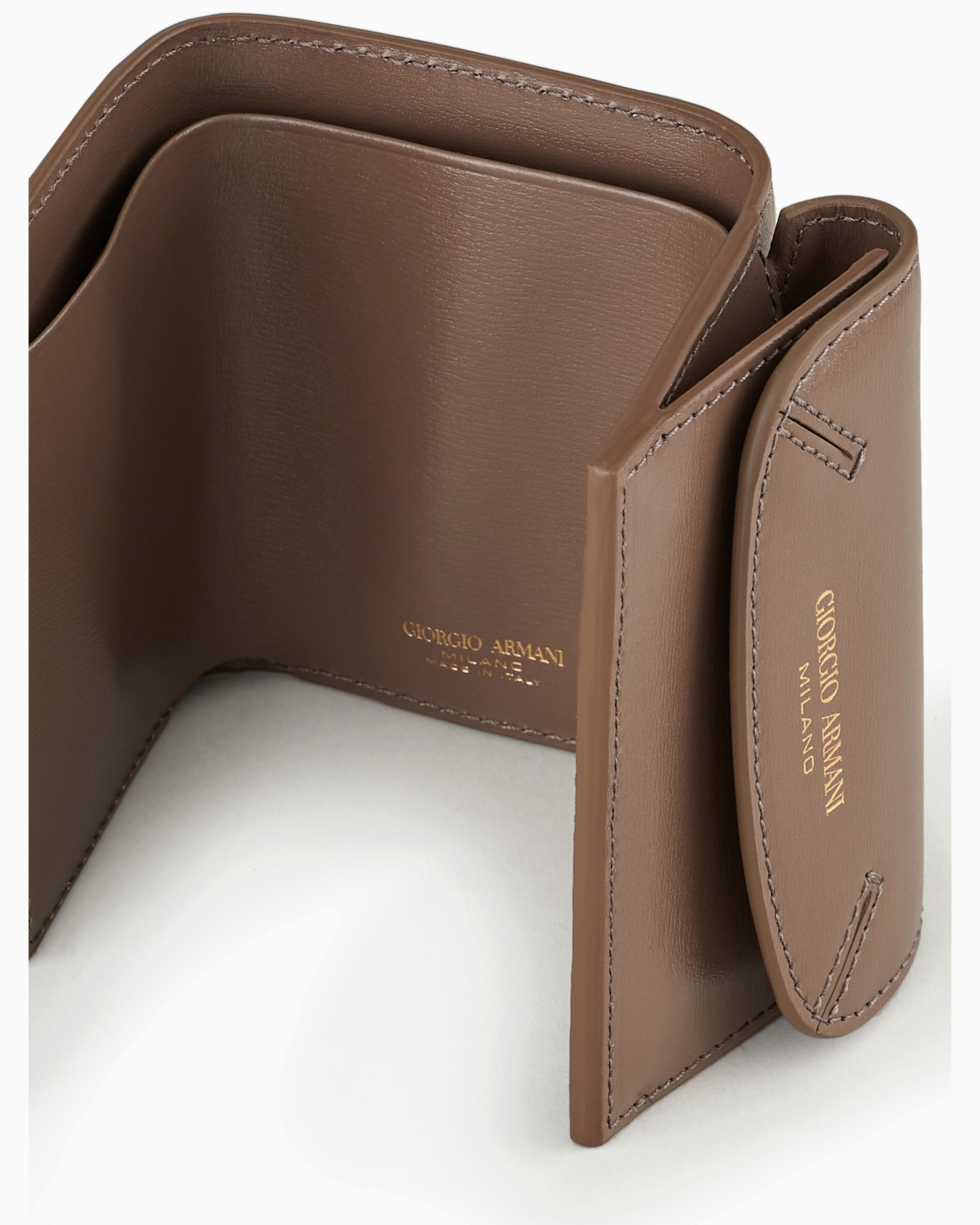Mini la Prima trifold wallet in palmellato leather Slide 3