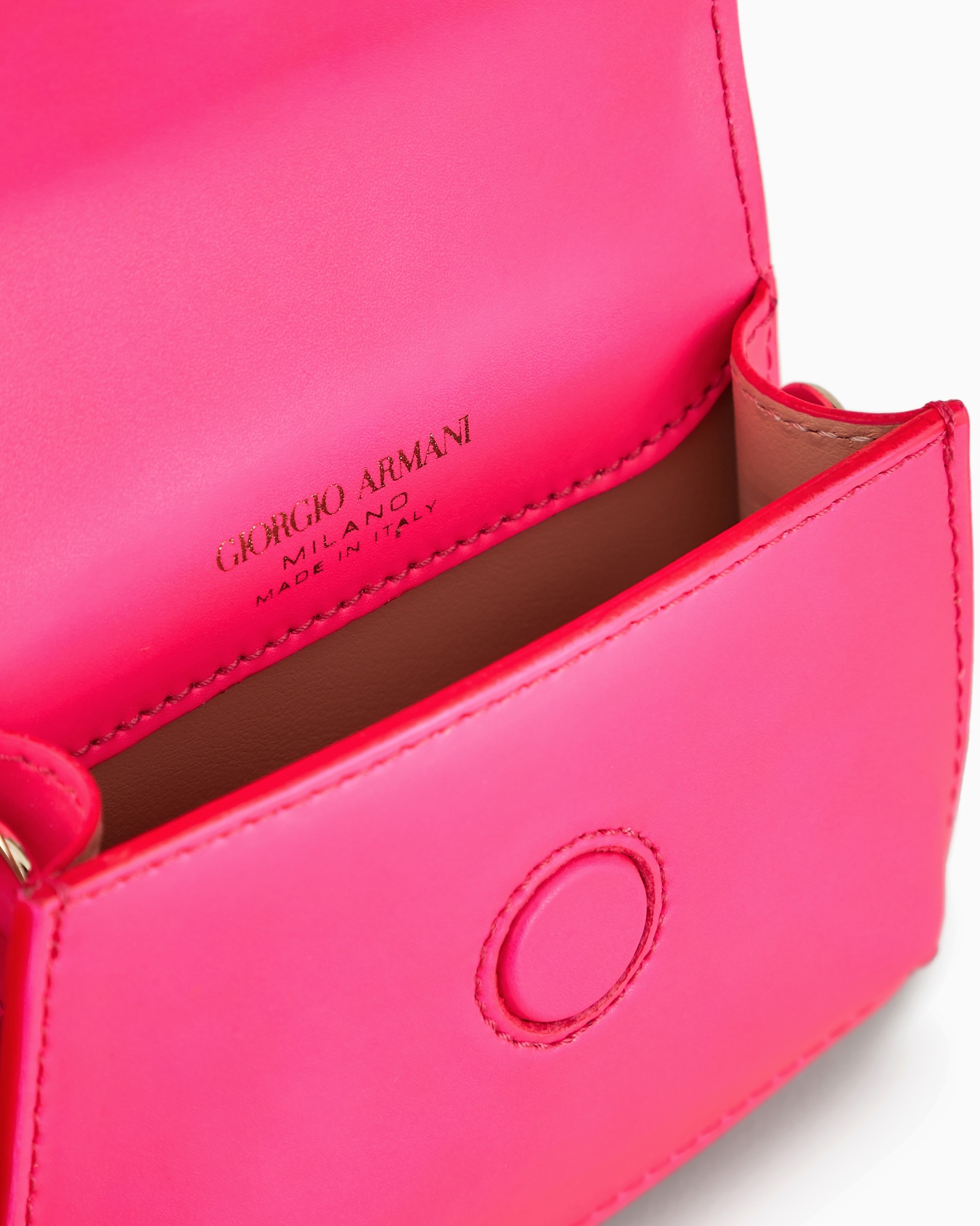 La Prima mini charm bag in rubber-effect leather Slide 3
