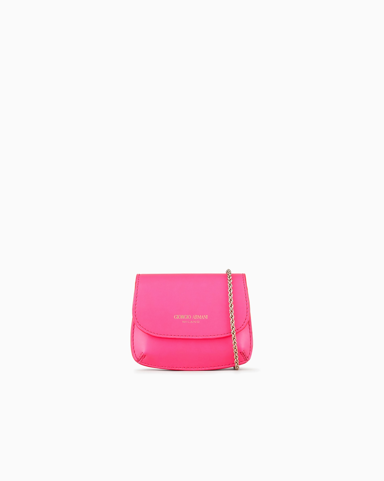 La Prima mini charm bag in rubber-effect leather Slide 0