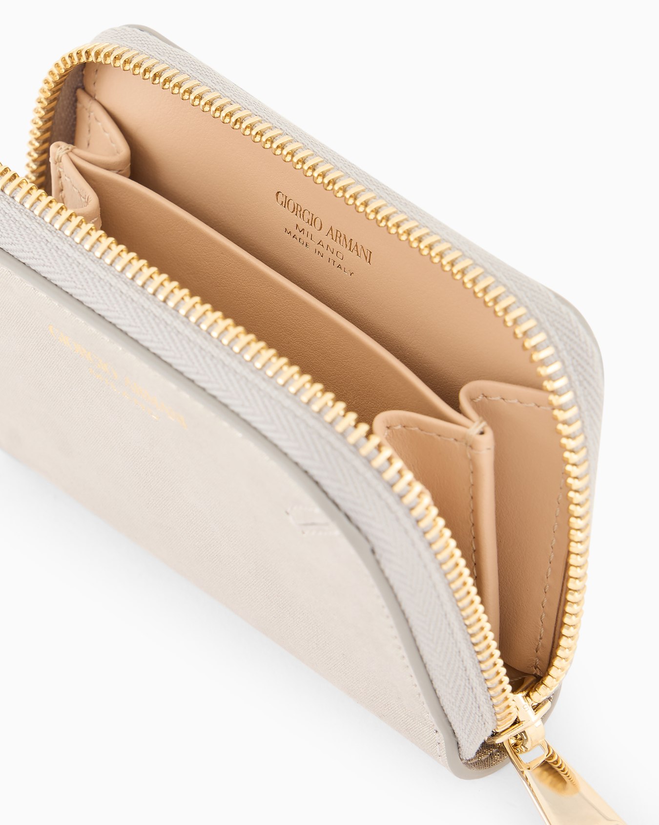 La Prima wraparound-zip mini card holder in glossy nubuck Diapositiva 2