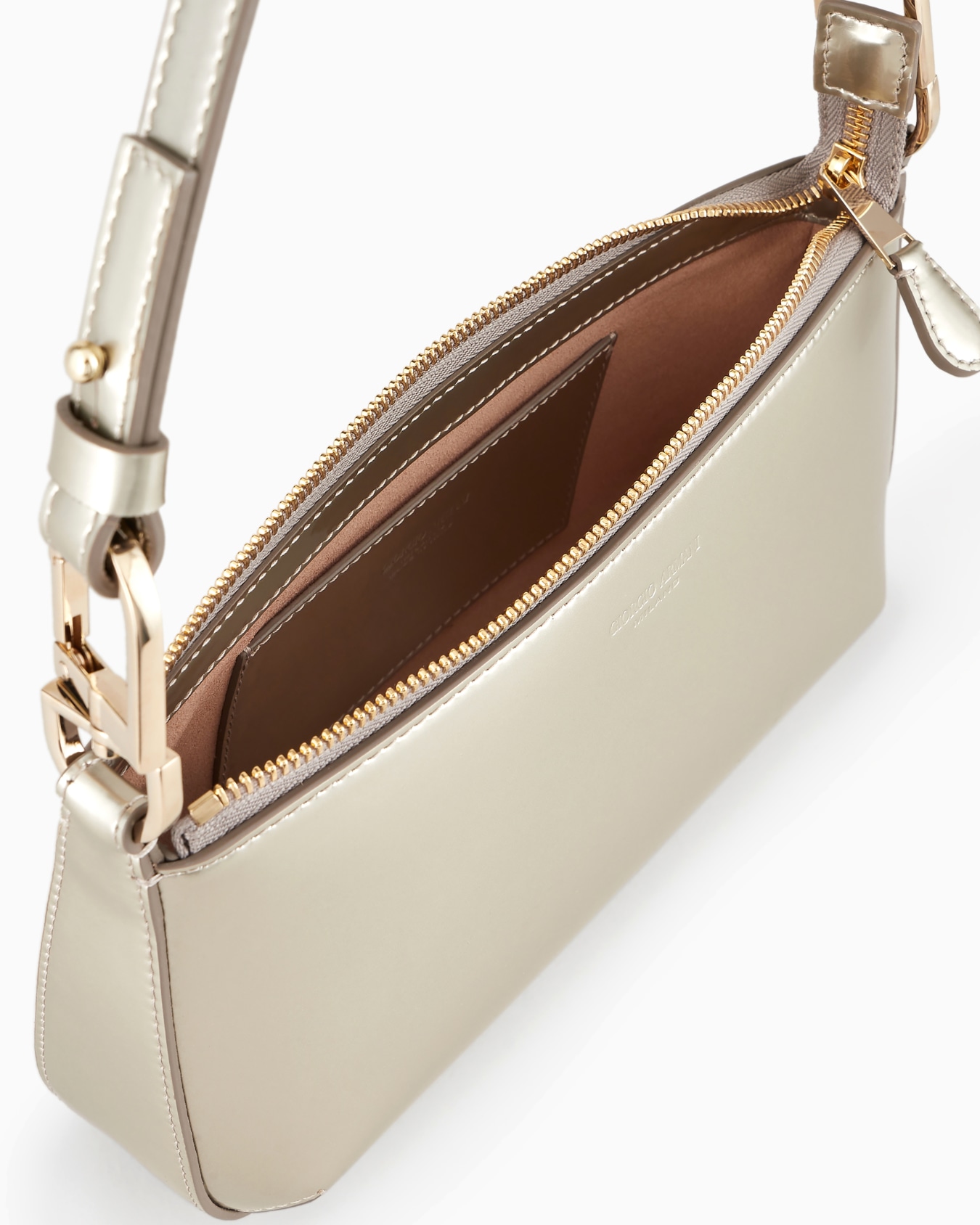 la Prima mini shoulder bag in metal patent leather Slide 3