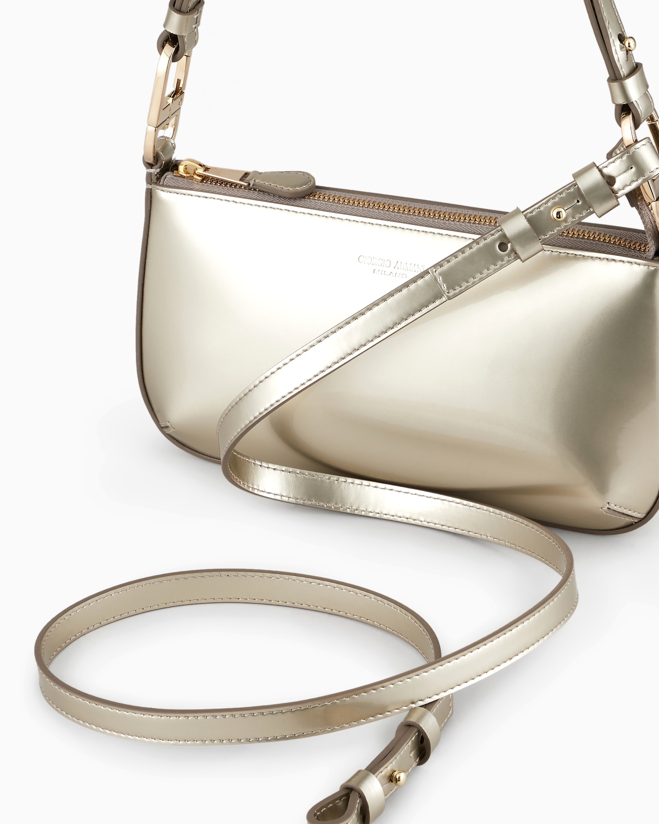 la Prima mini shoulder bag in metal patent leather Slide 4