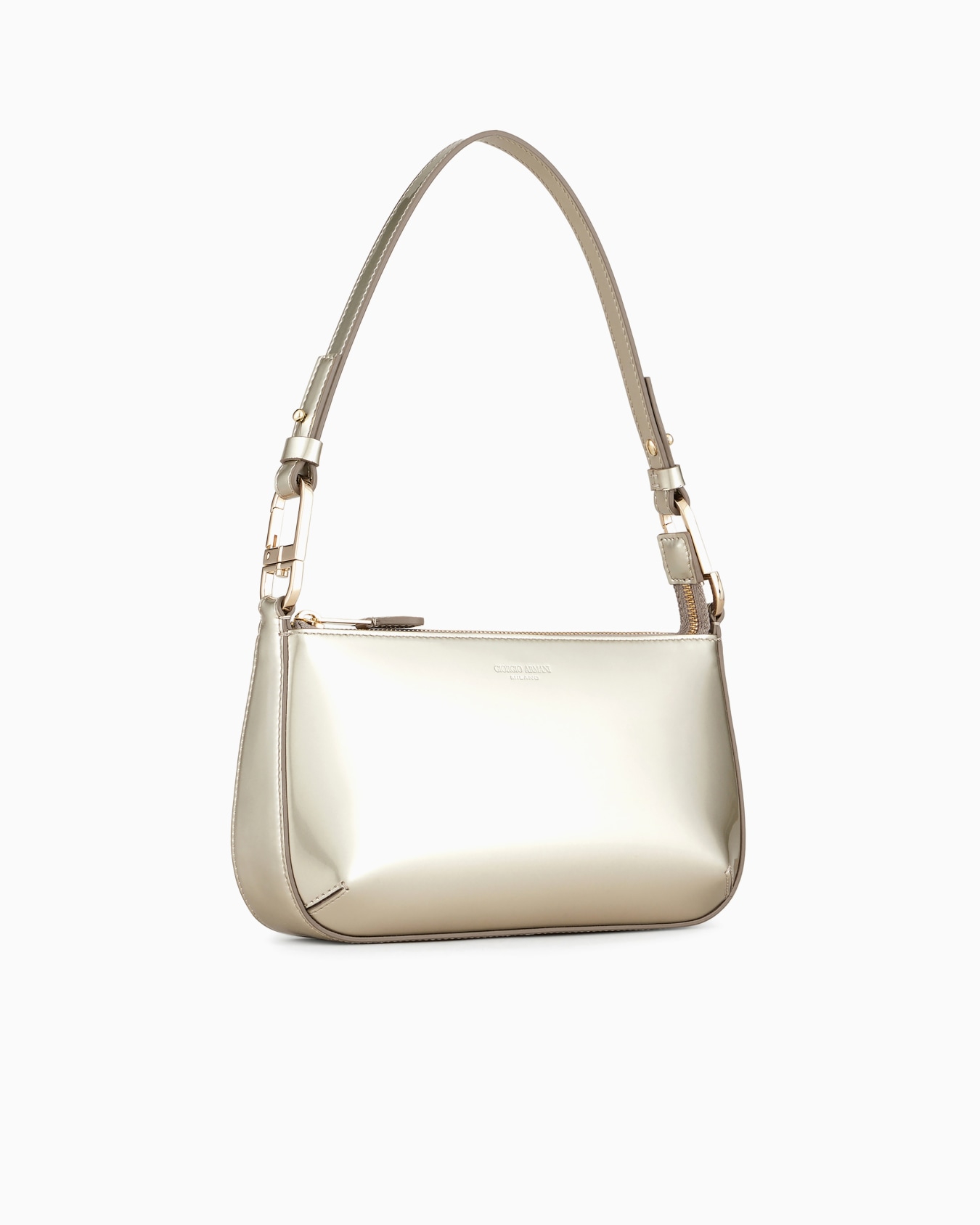 la Prima mini shoulder bag in metal patent leather Slide 1