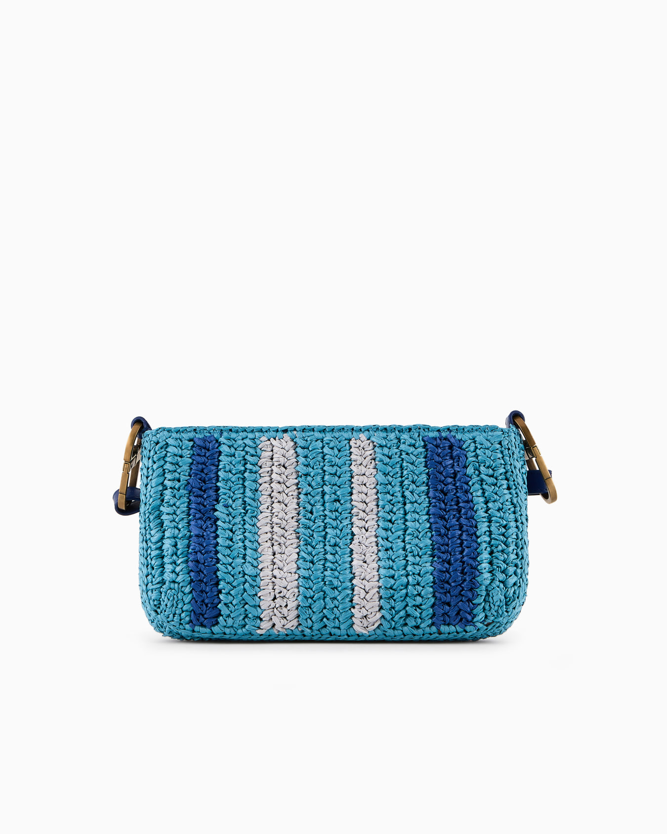 la Prima small shoulder bag in woven raffia Slide 2