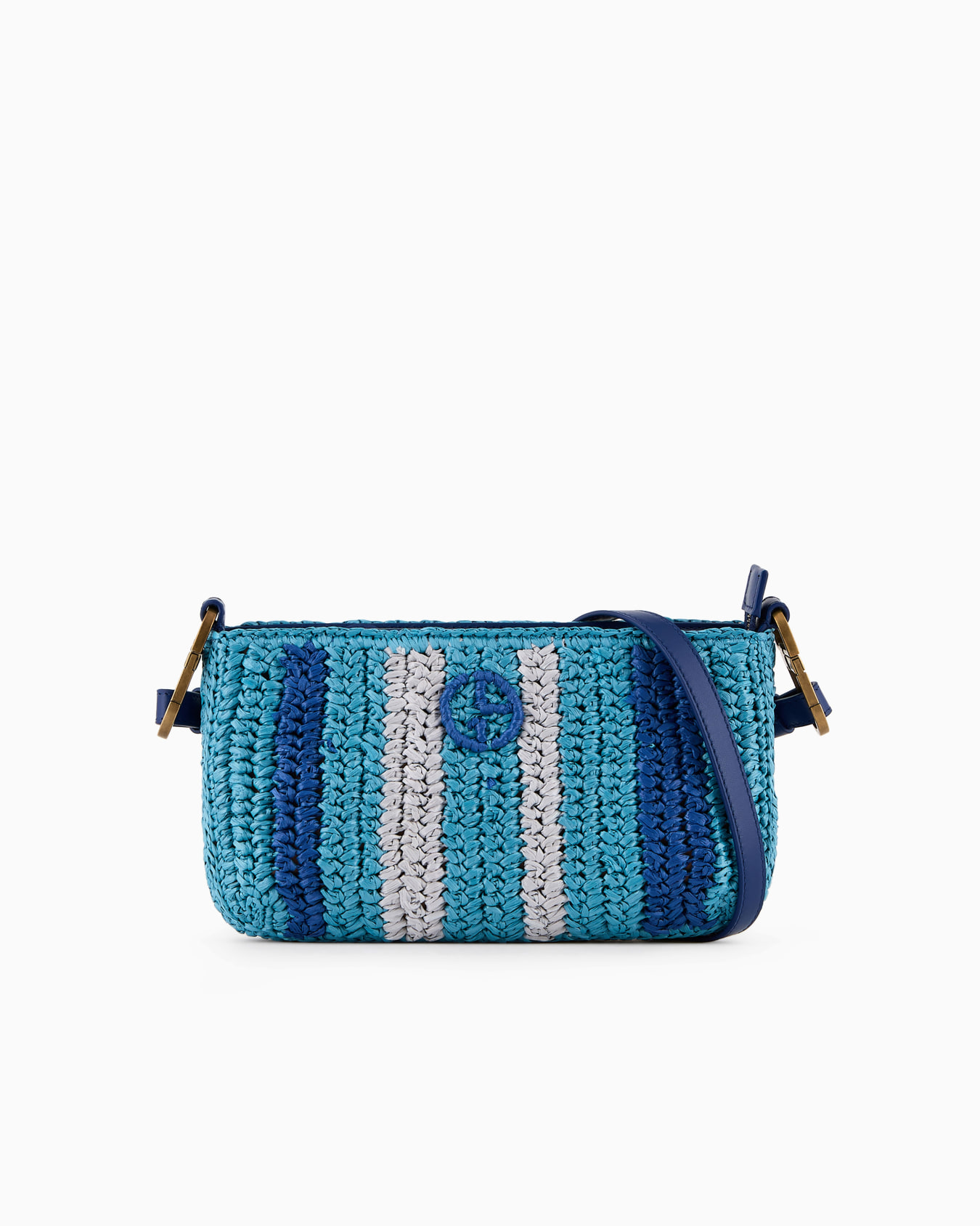 la Prima small shoulder bag in woven raffia Slide 0