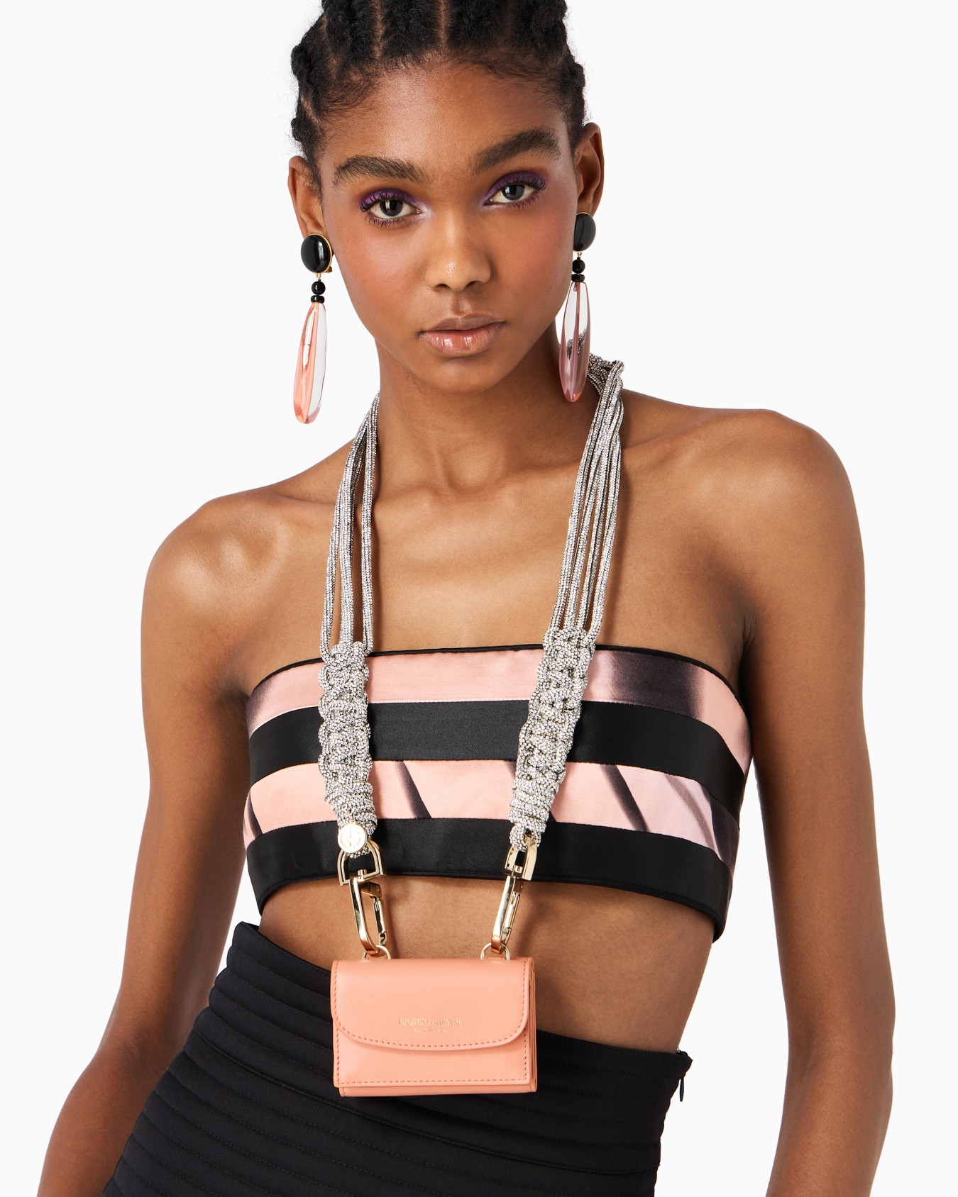 Short rhinestone strap with a woven motif Diapositiva 2