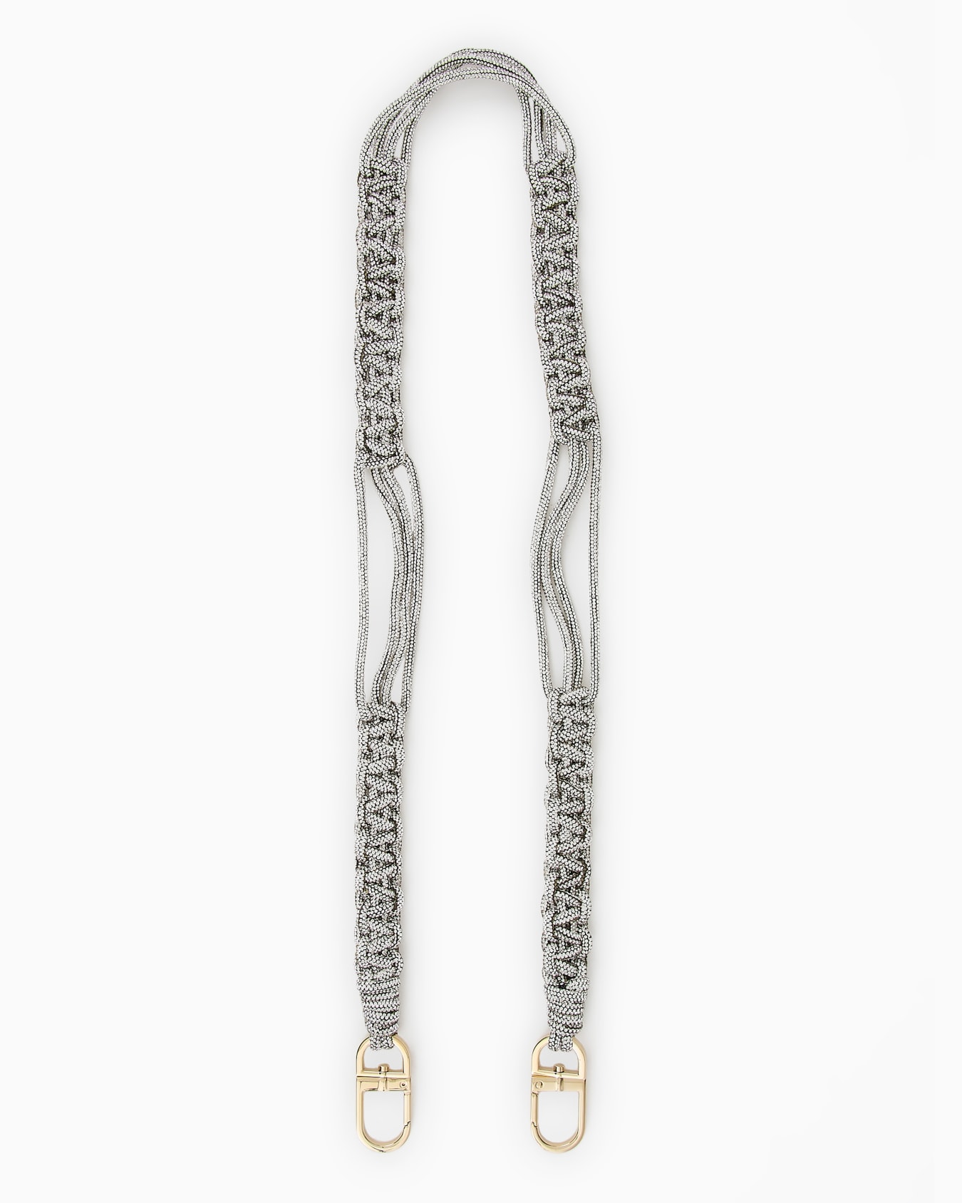 Long rhinestone strap with a woven motif Slide 0