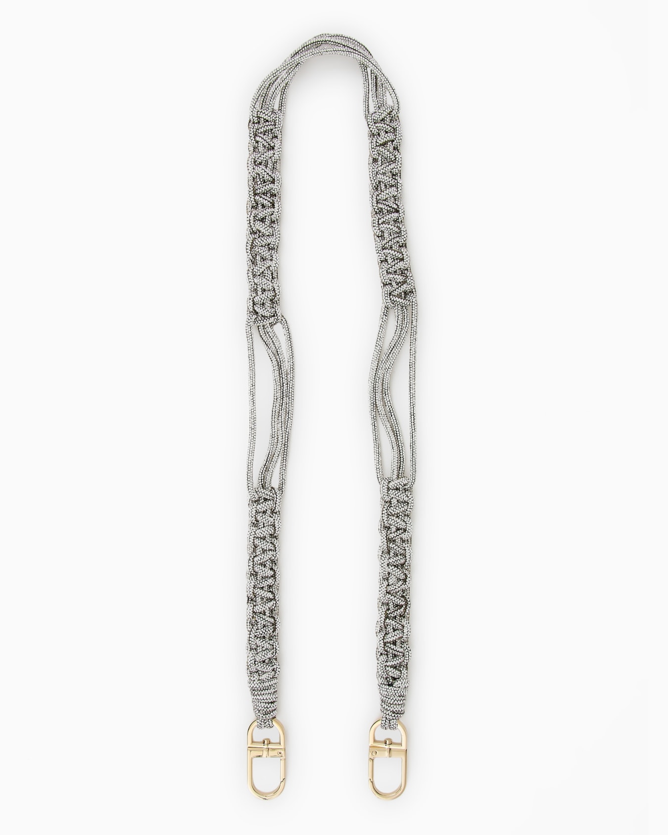 Long rhinestone strap with a woven motif Slide 0