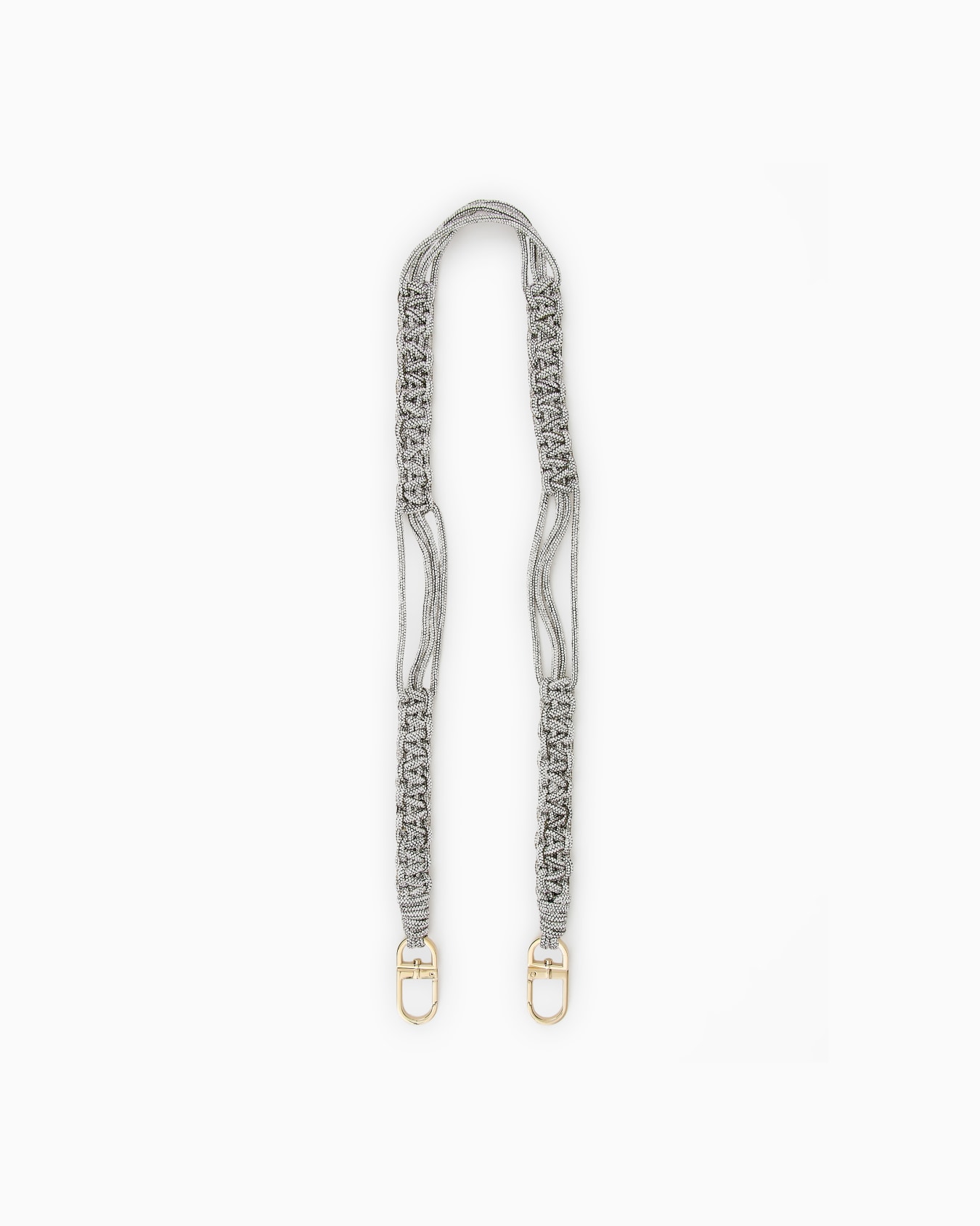 Long rhinestone strap with a woven motif Slide 0