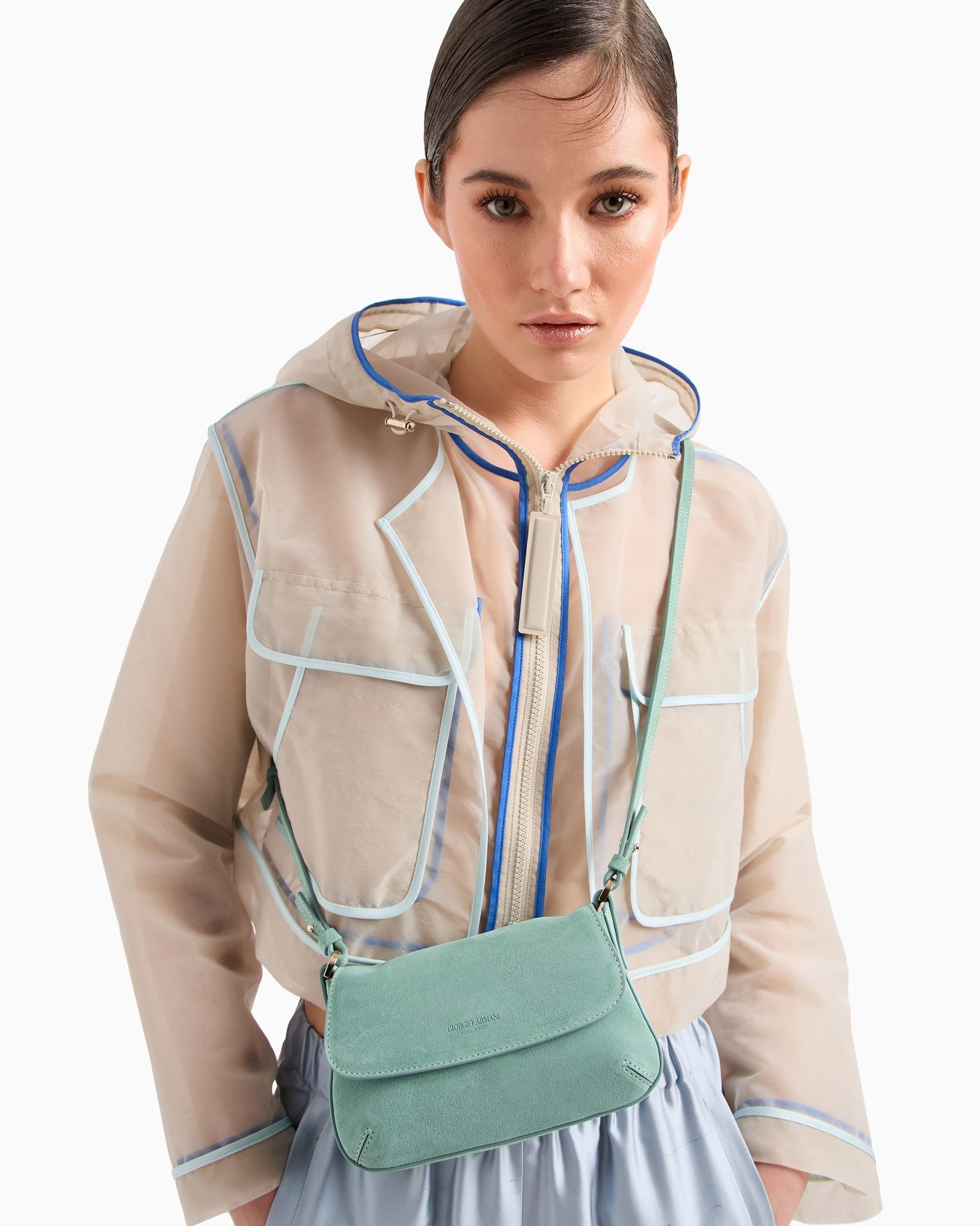 Mini Borsa a mano la Prima in suede Slide 6