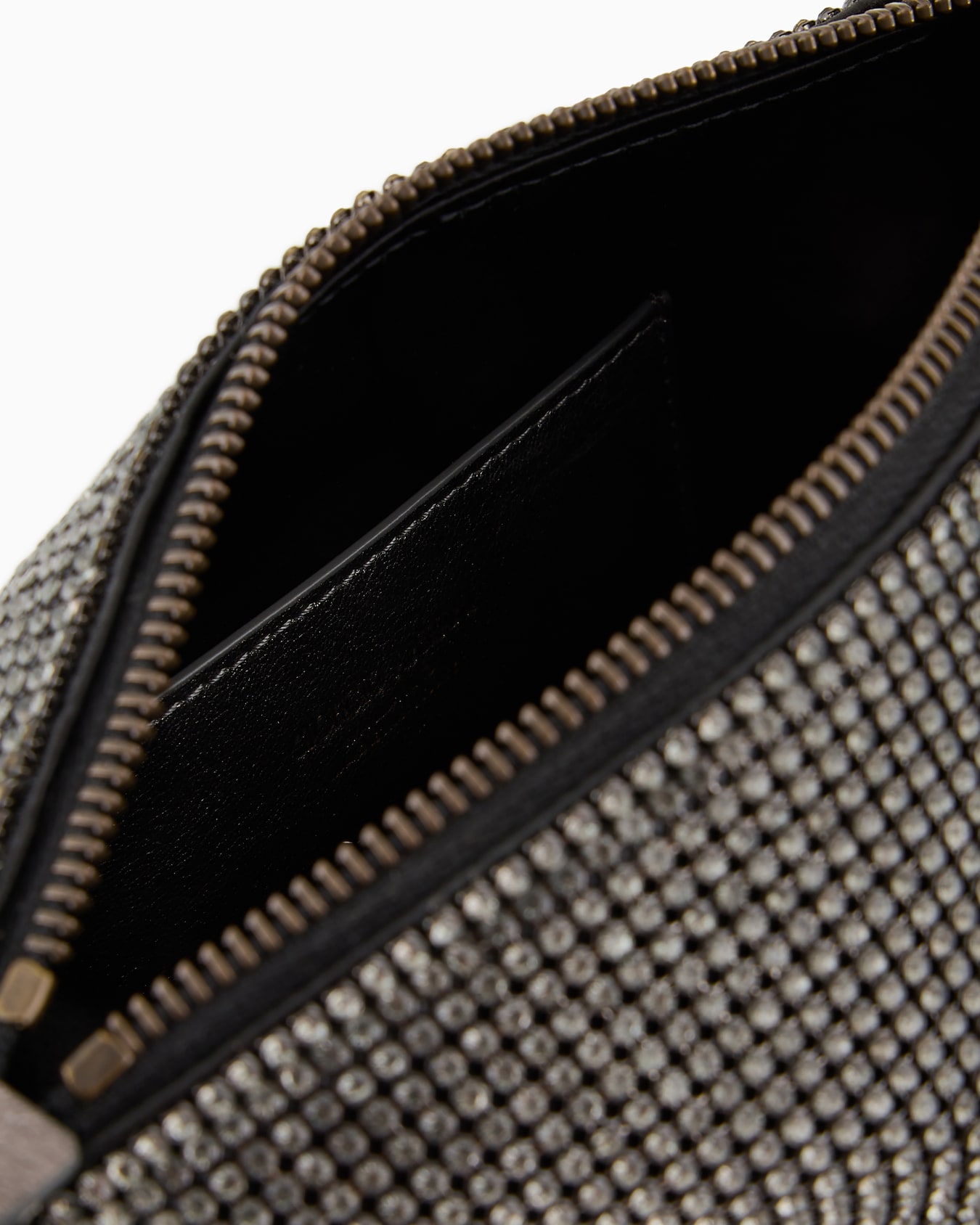 La Prima Soft mini handbag in metallic knit with rhinestones Slide 3