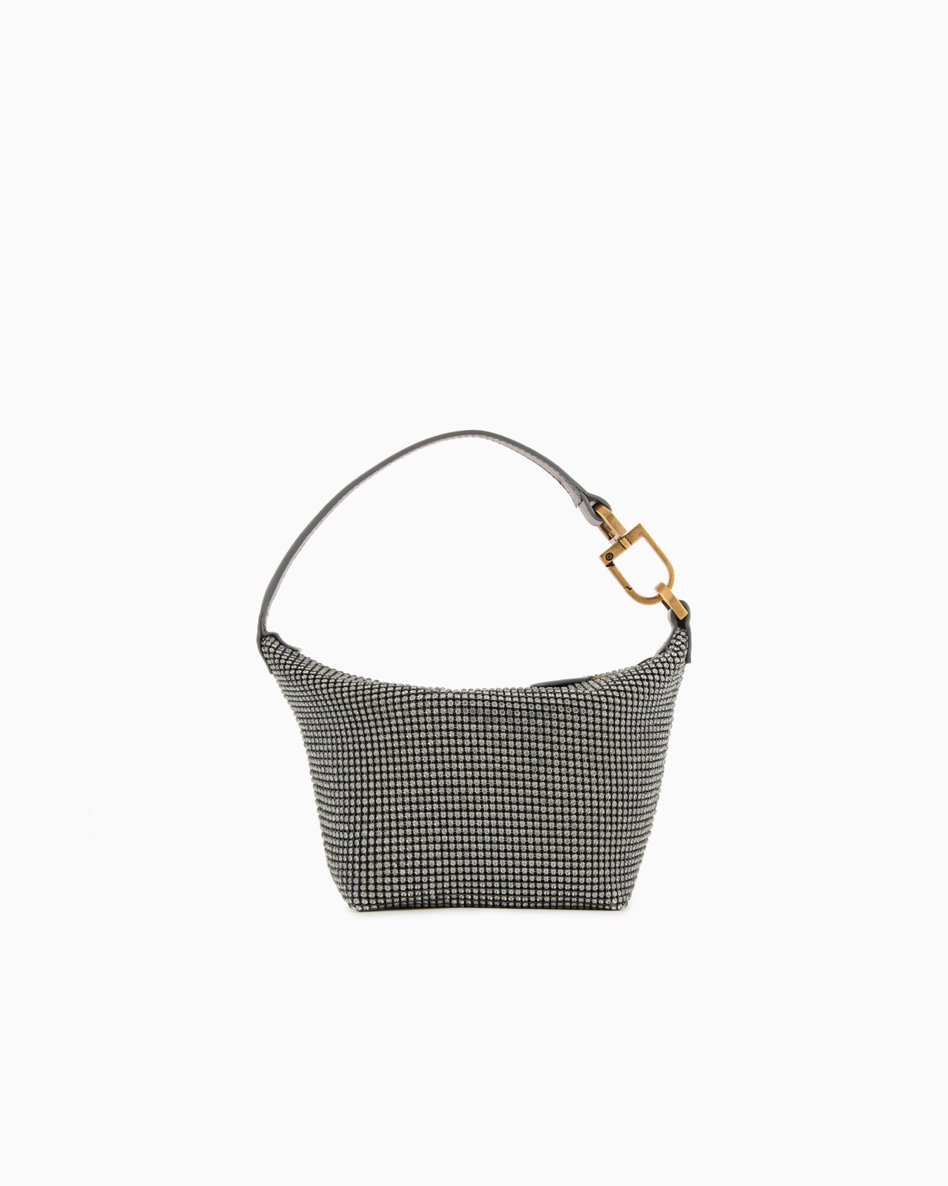 La Prima Soft mini handbag in metallic knit with rhinestones Slide 2