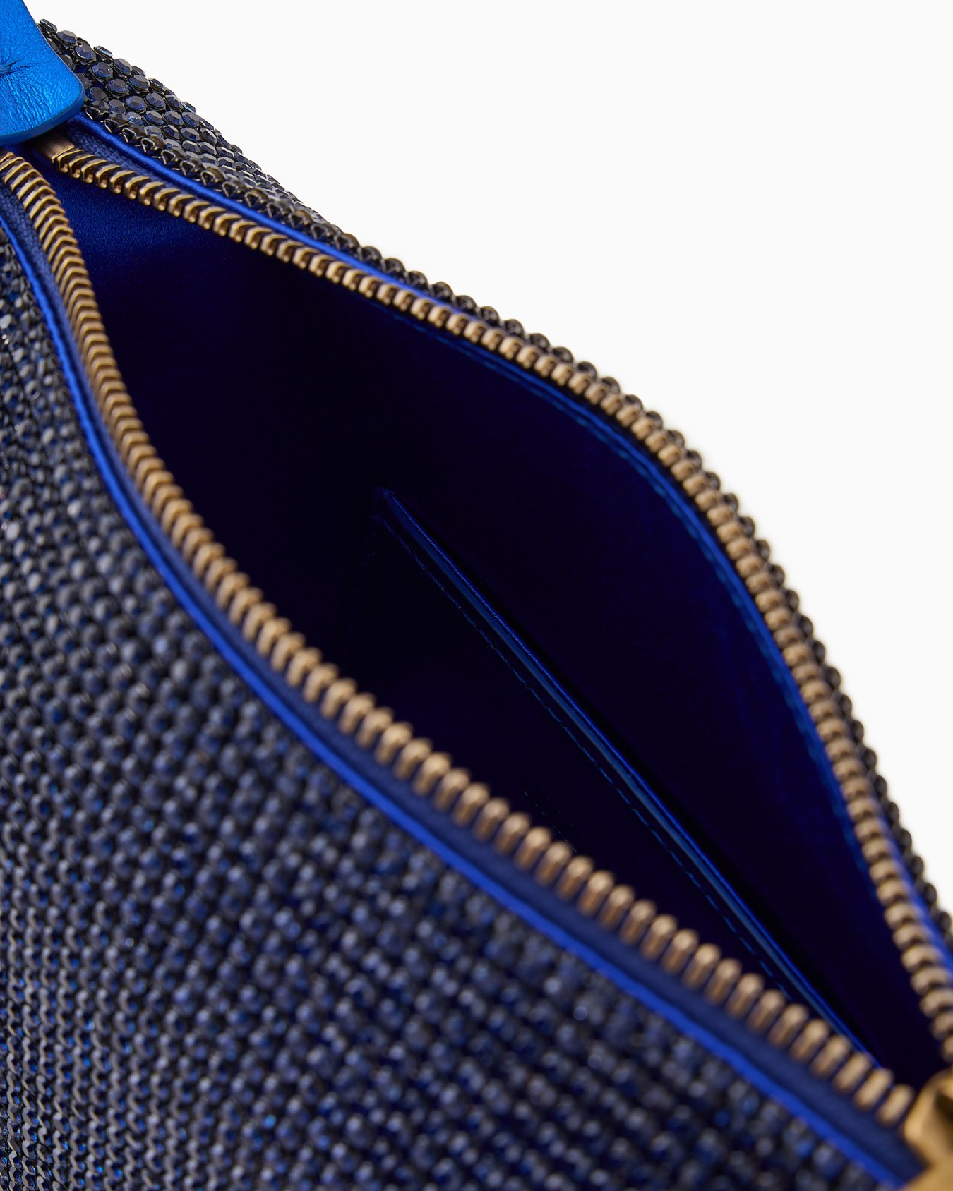 Mini borsa a mano la Prima Soft in maglia metallica e strass Slide 3