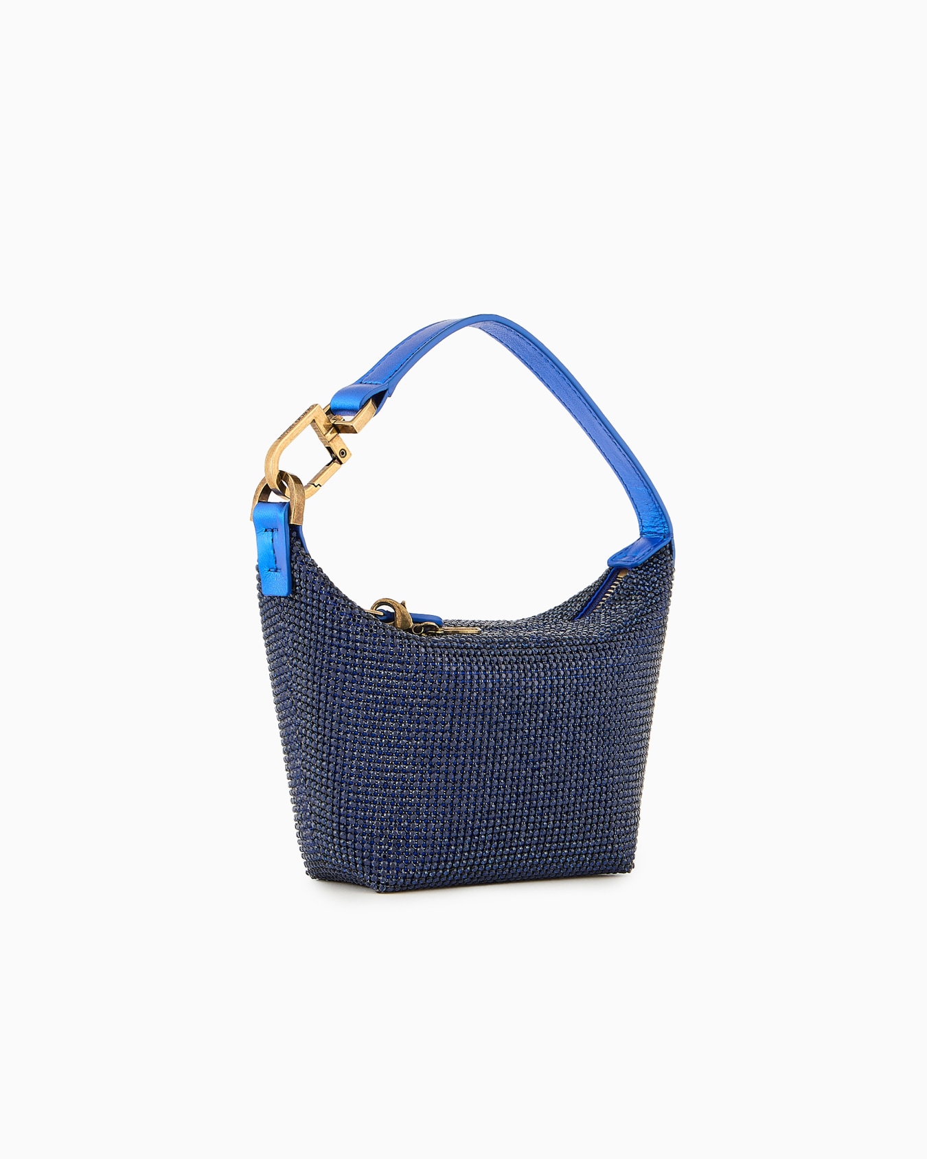 Mini borsa a mano la Prima Soft in maglia metallica e strass Slide 1