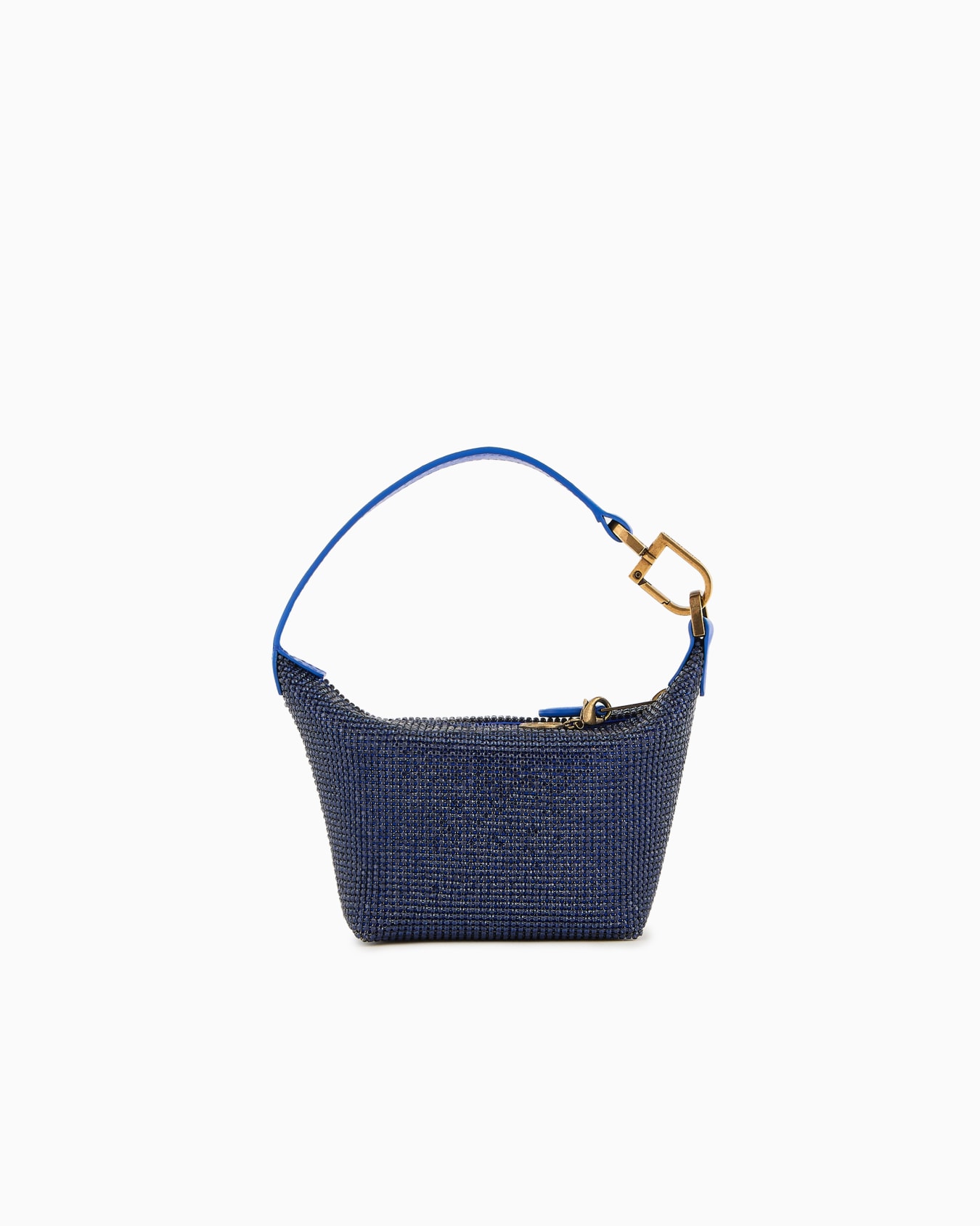 La Prima Soft mini handbag in metallic knit with rhinestones Slide 2