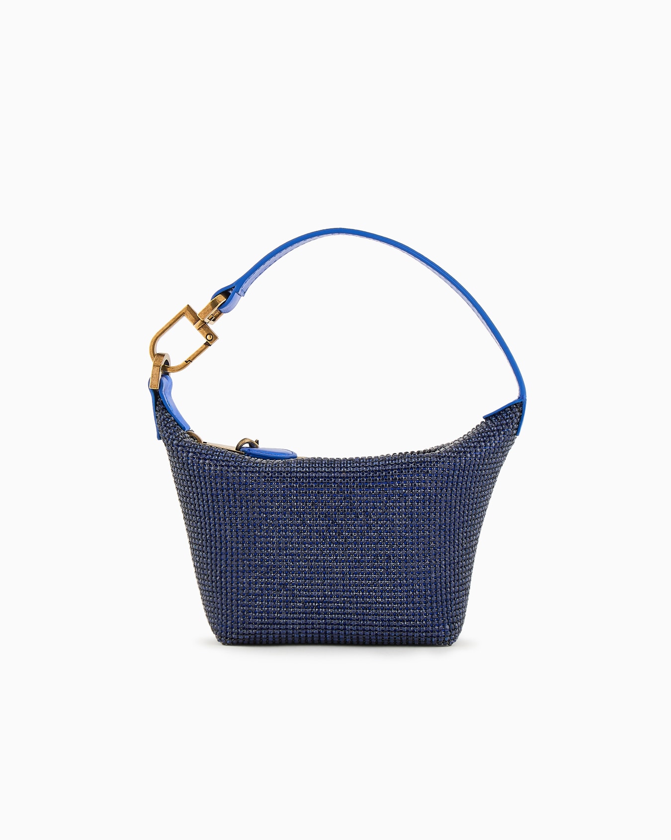 Mini borsa a mano la Prima Soft in maglia metallica e strass Slide 0