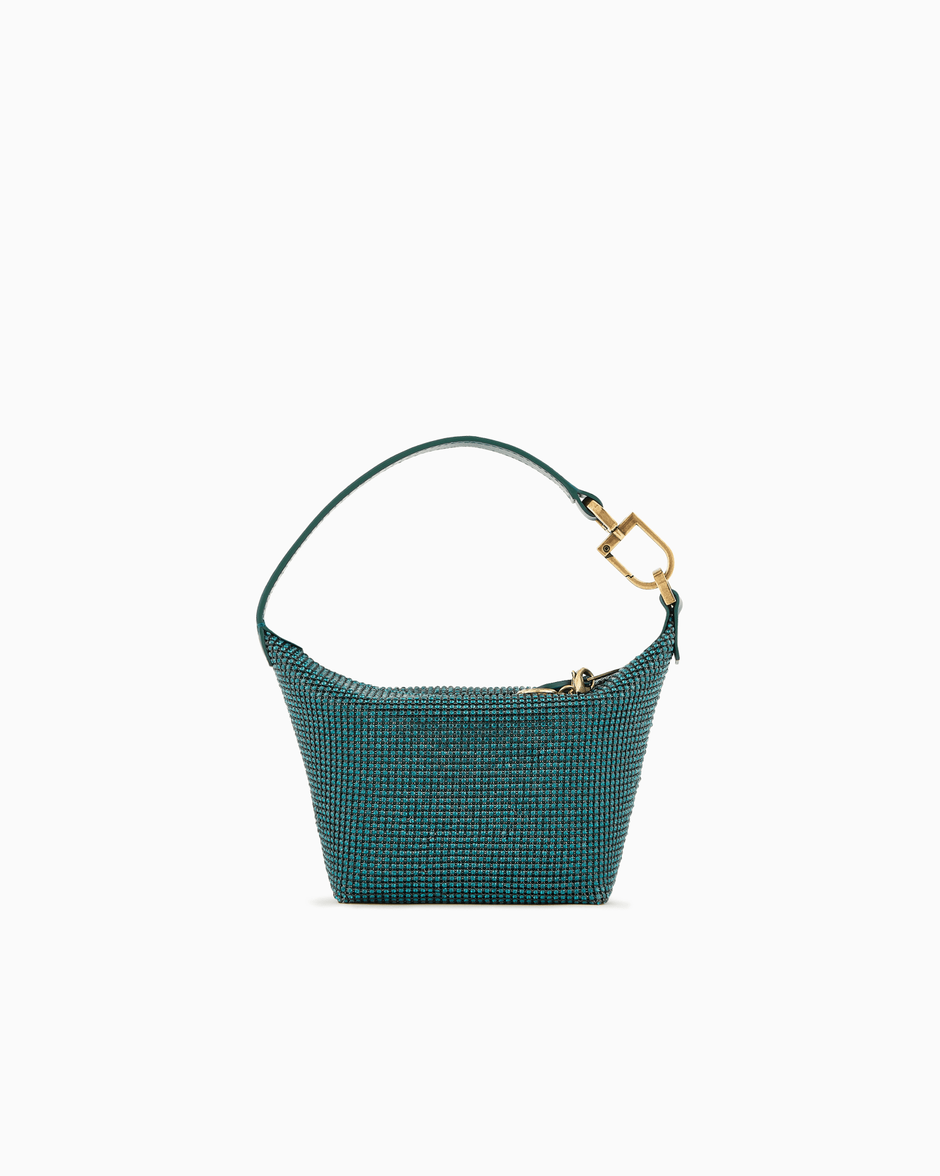 Mini borsa a mano la Prima Soft in maglia metallica e strass Slide 2