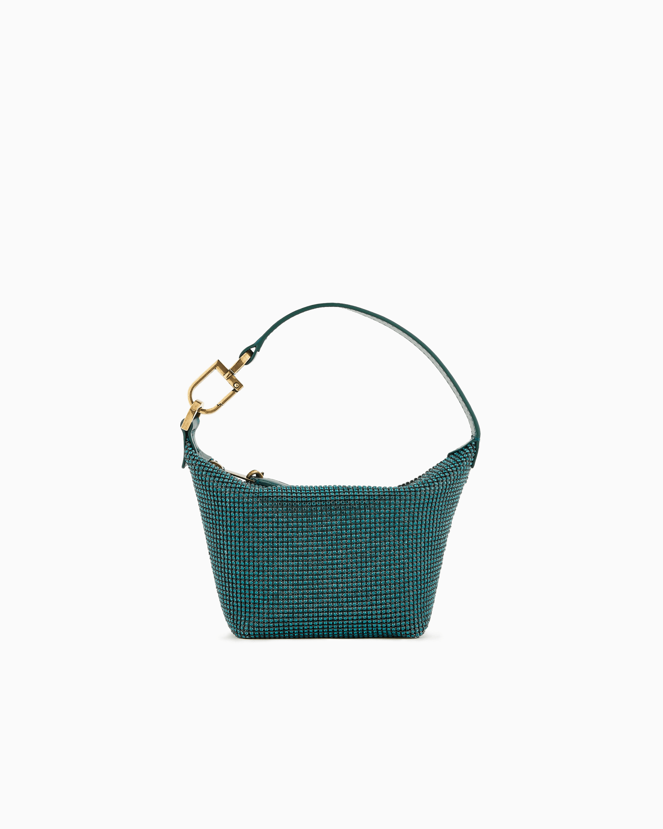 Mini borsa a mano la Prima Soft in maglia metallica e strass Slide 0