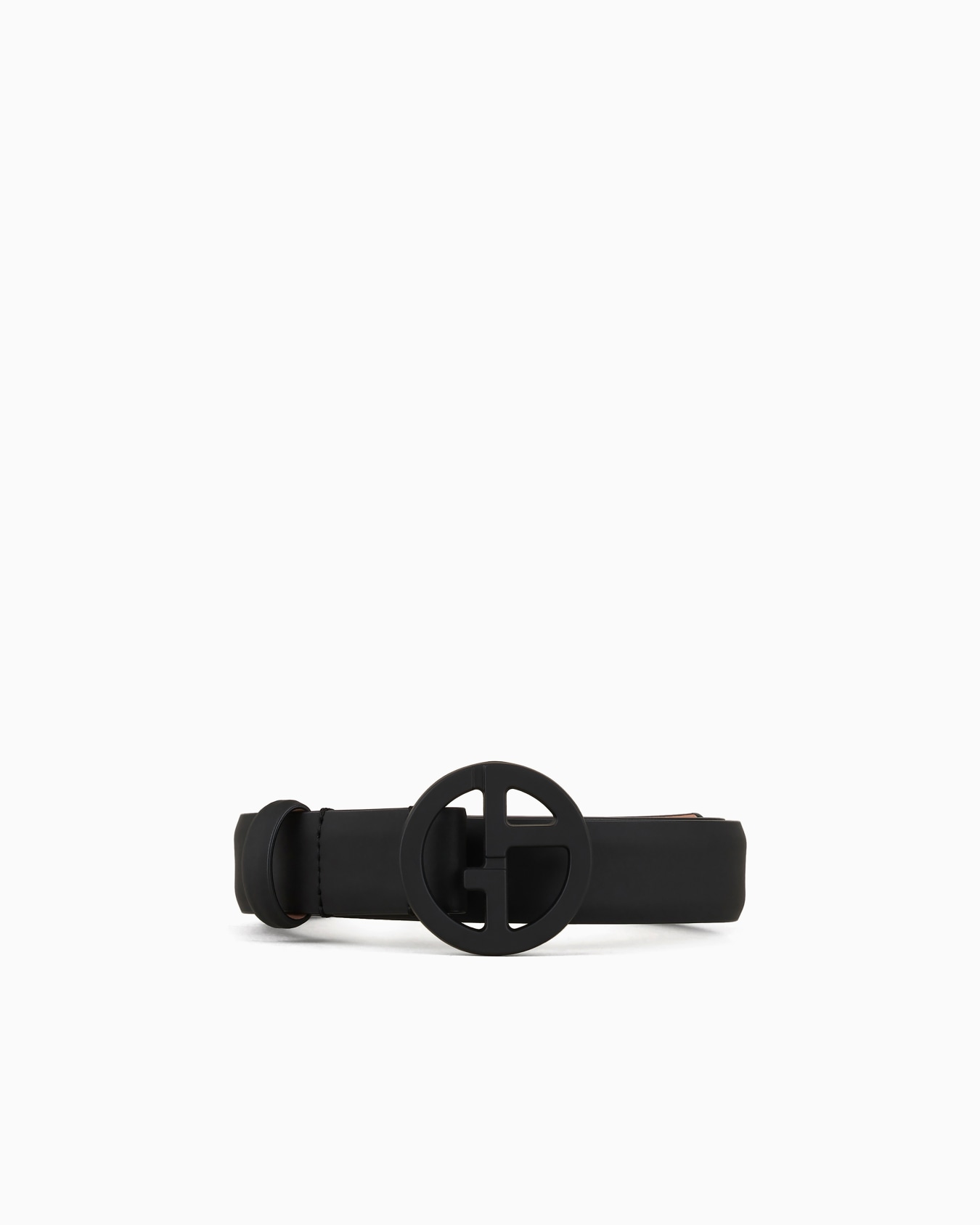 Ceinture en cuir effet caoutchouc Diapositive 0