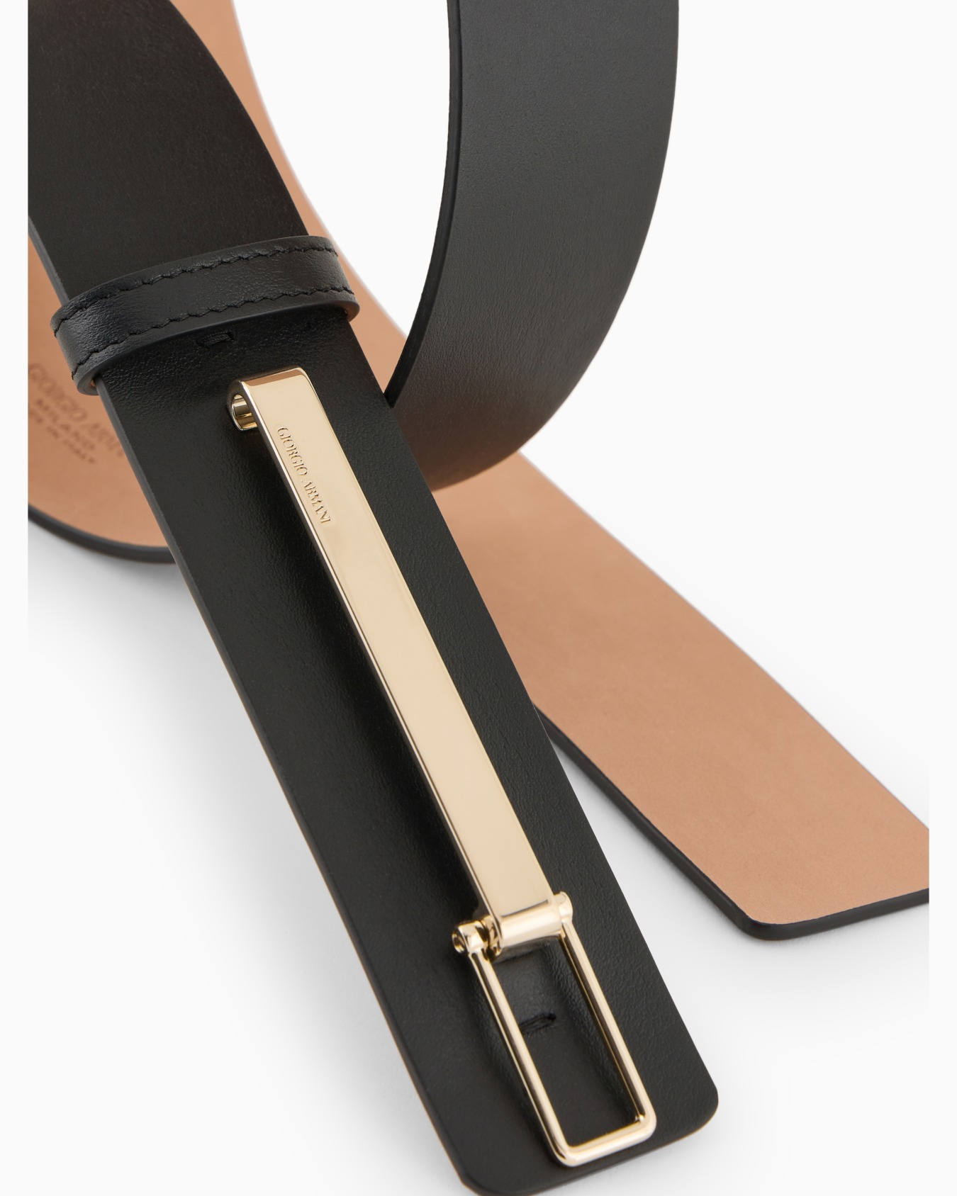 ASV leather belt with metal closure Slide 1