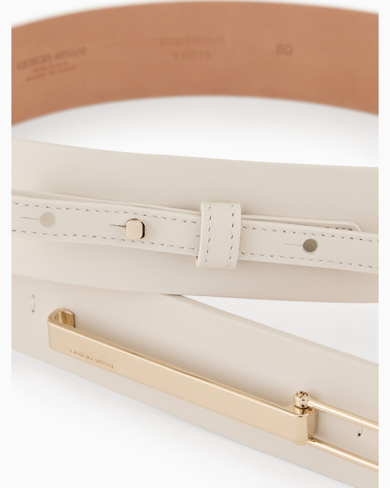 ASV leather belt with metal closure Slide 1