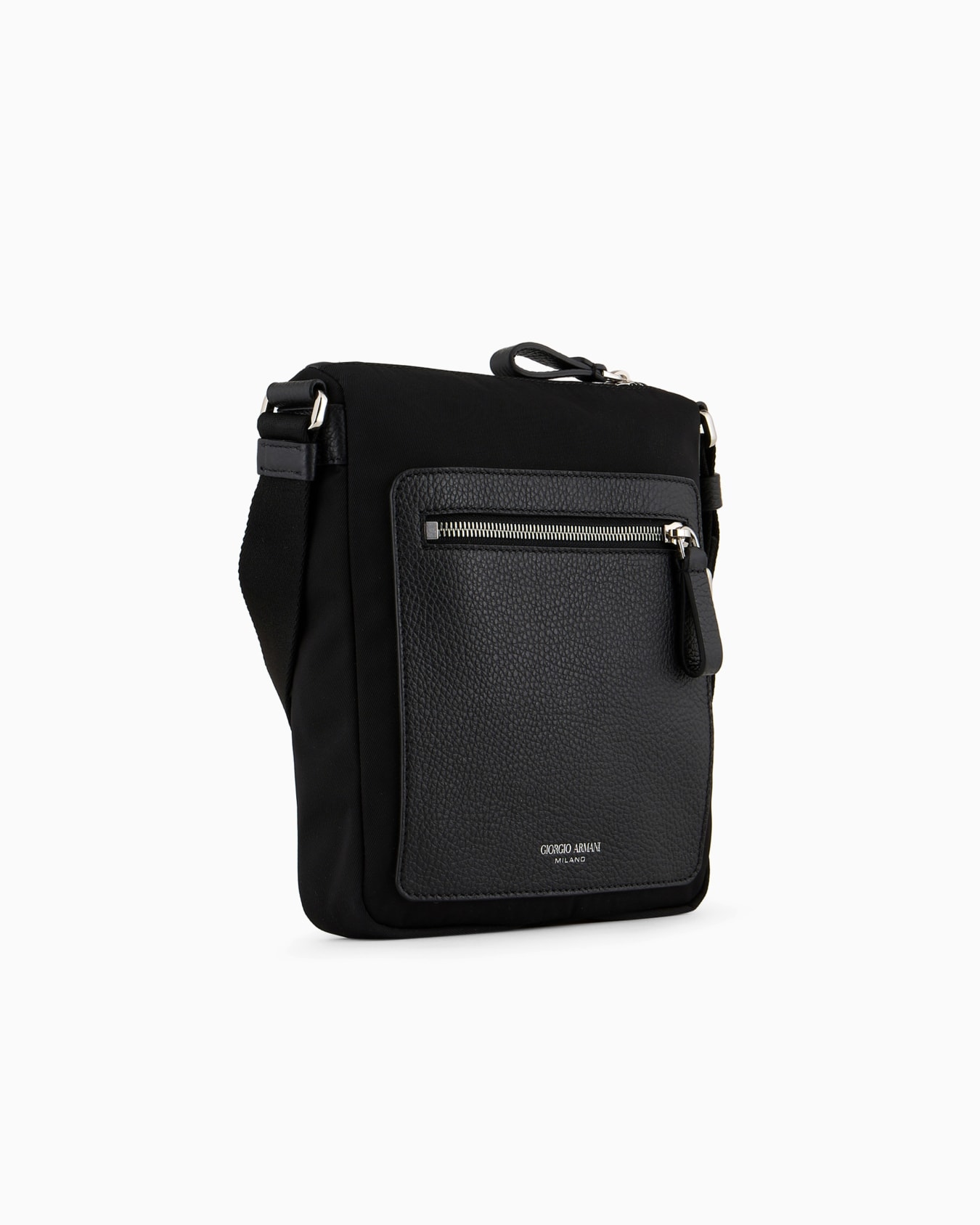 ASV nylon and pebbled leather crossbody bag Slide 1