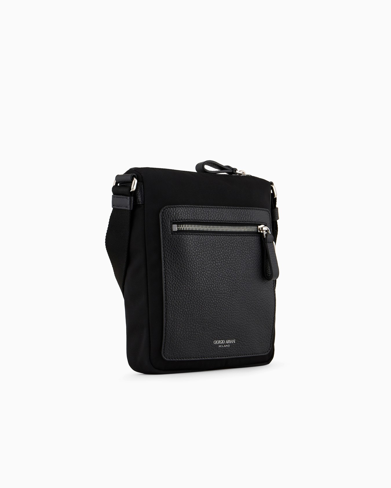 ASV crossbody bag in nylon and pebbled leather Slide 1