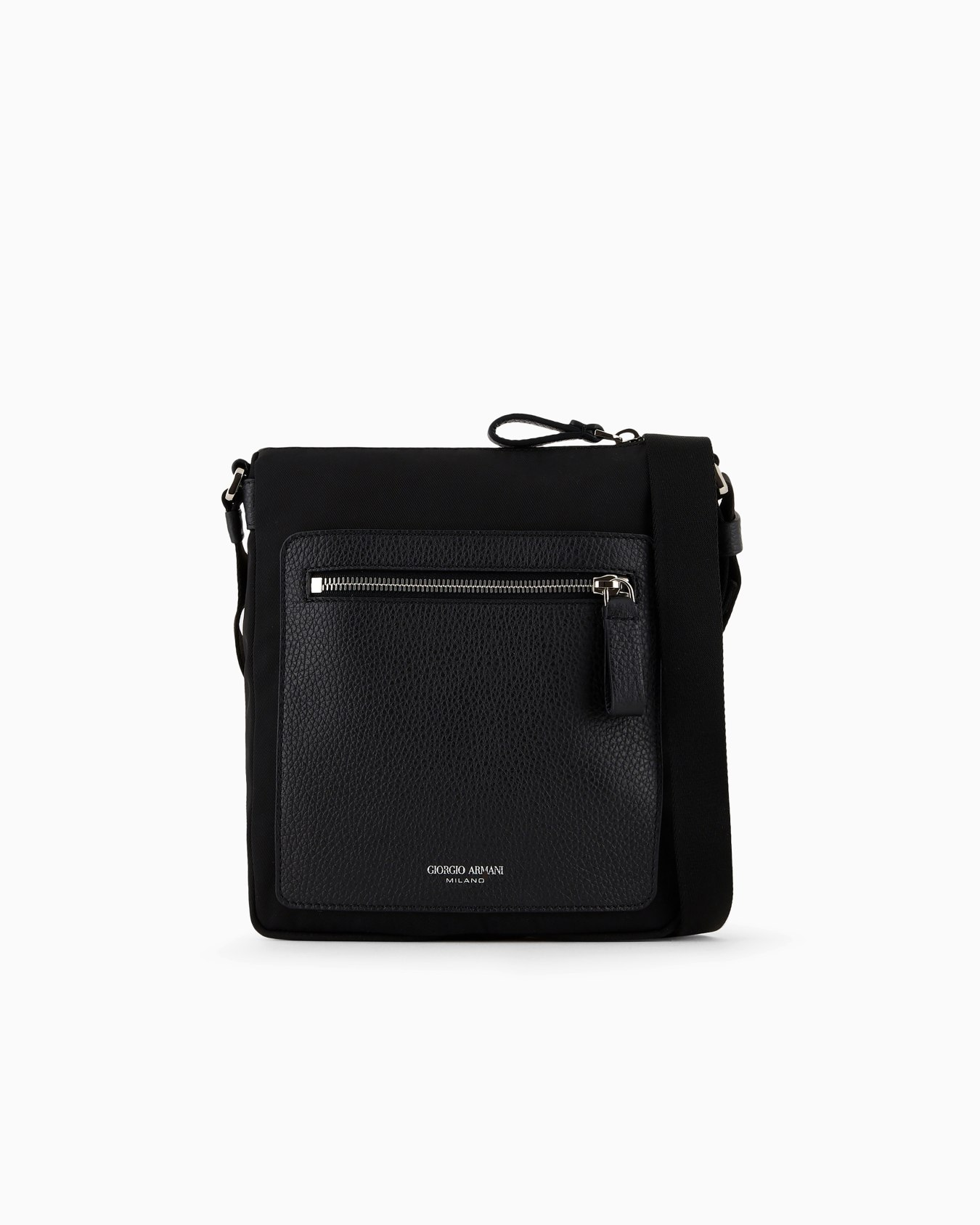 ASV crossbody bag in nylon and pebbled leather Slide 0
