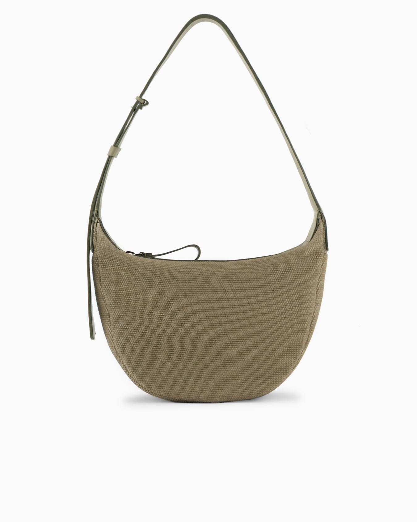 Kleine Umhängetasche aus Canvas und Leder Folie 2