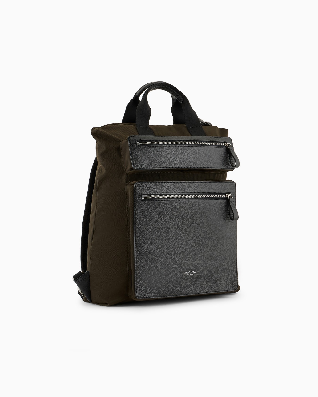 Sac cabas convertible en nylon et cuir grainé ASV Diapositive 1
