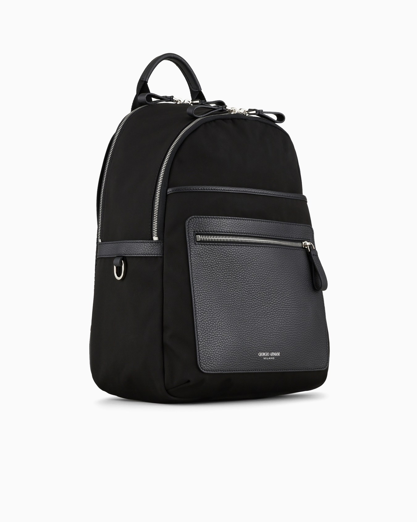 Rucksack aus recyceltem Nylon und genarbtem Leder ASV Folie 1