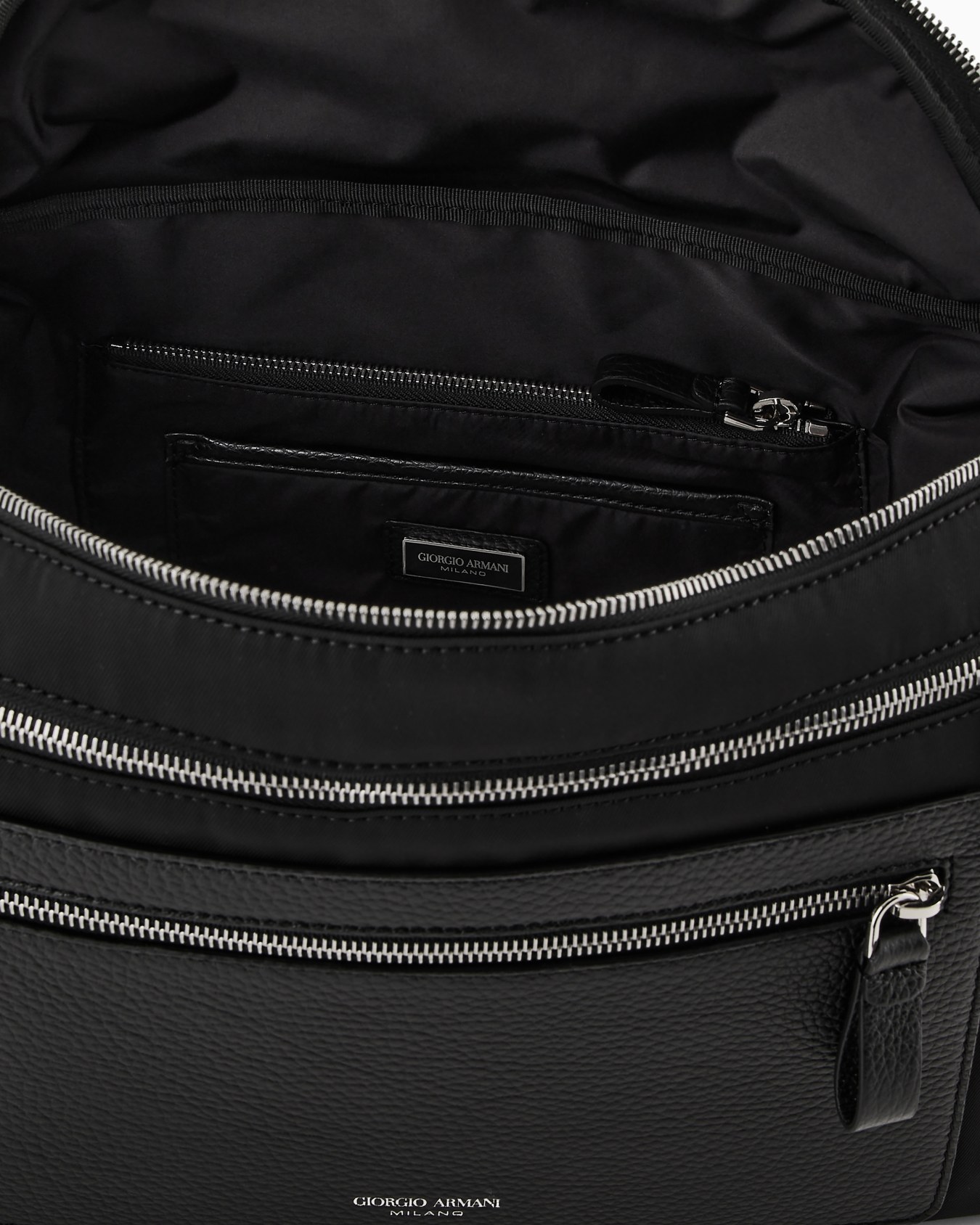 ASV nylon and pebbled leather large crossbody bag Slide 3