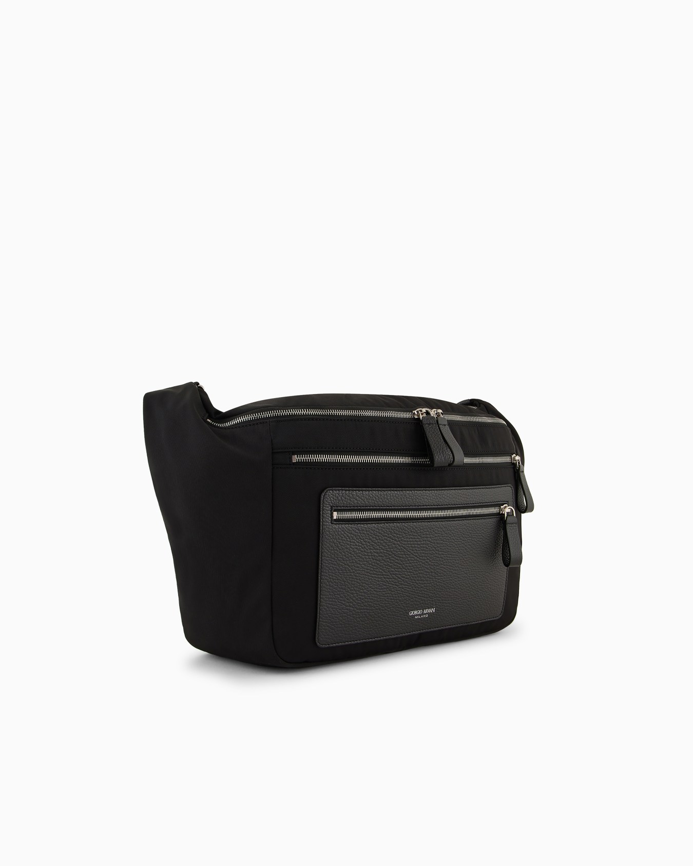 ASV nylon and pebbled leather large crossbody bag Slide 1