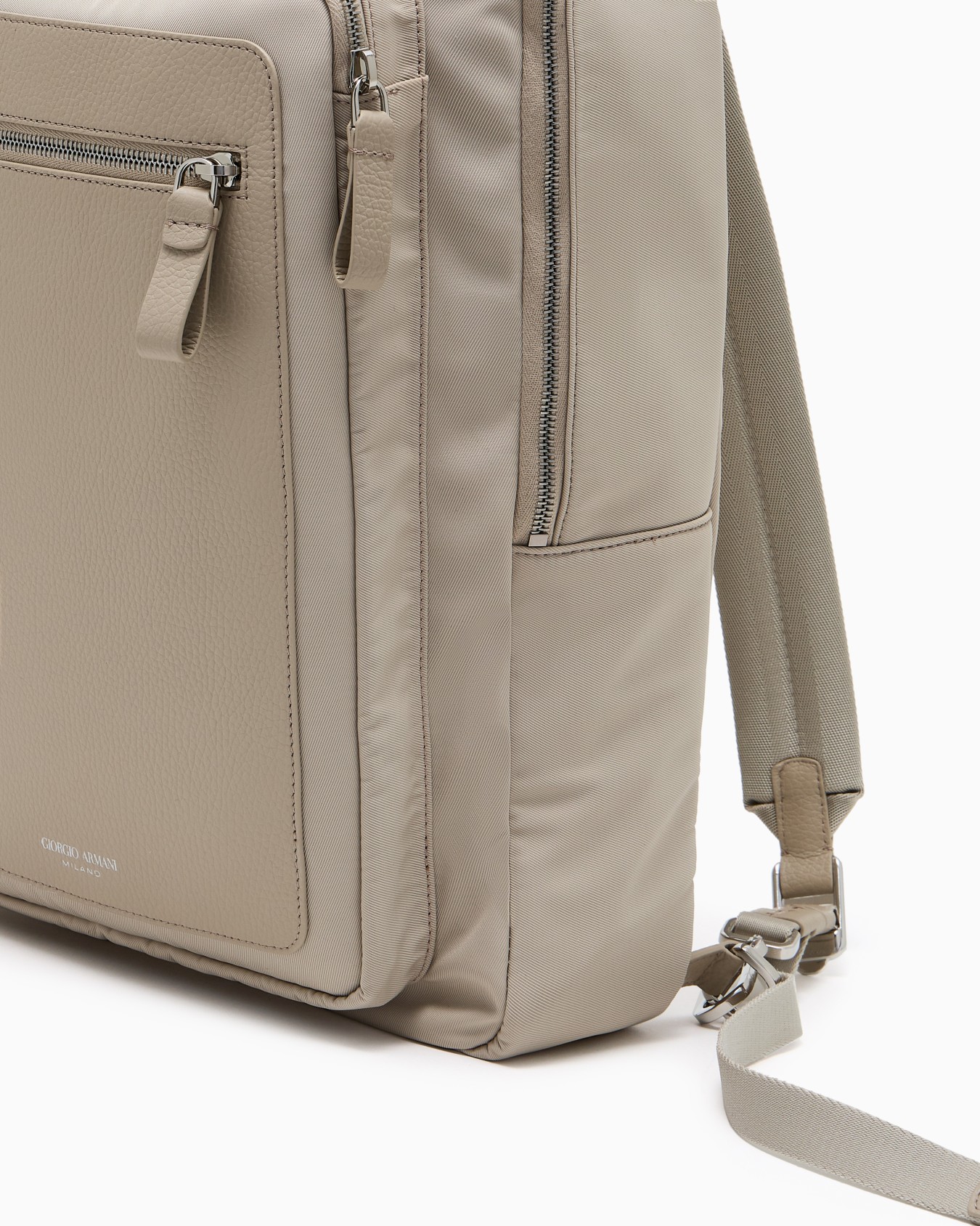 ASV nylon and pebbled-leather backpack Slide 4