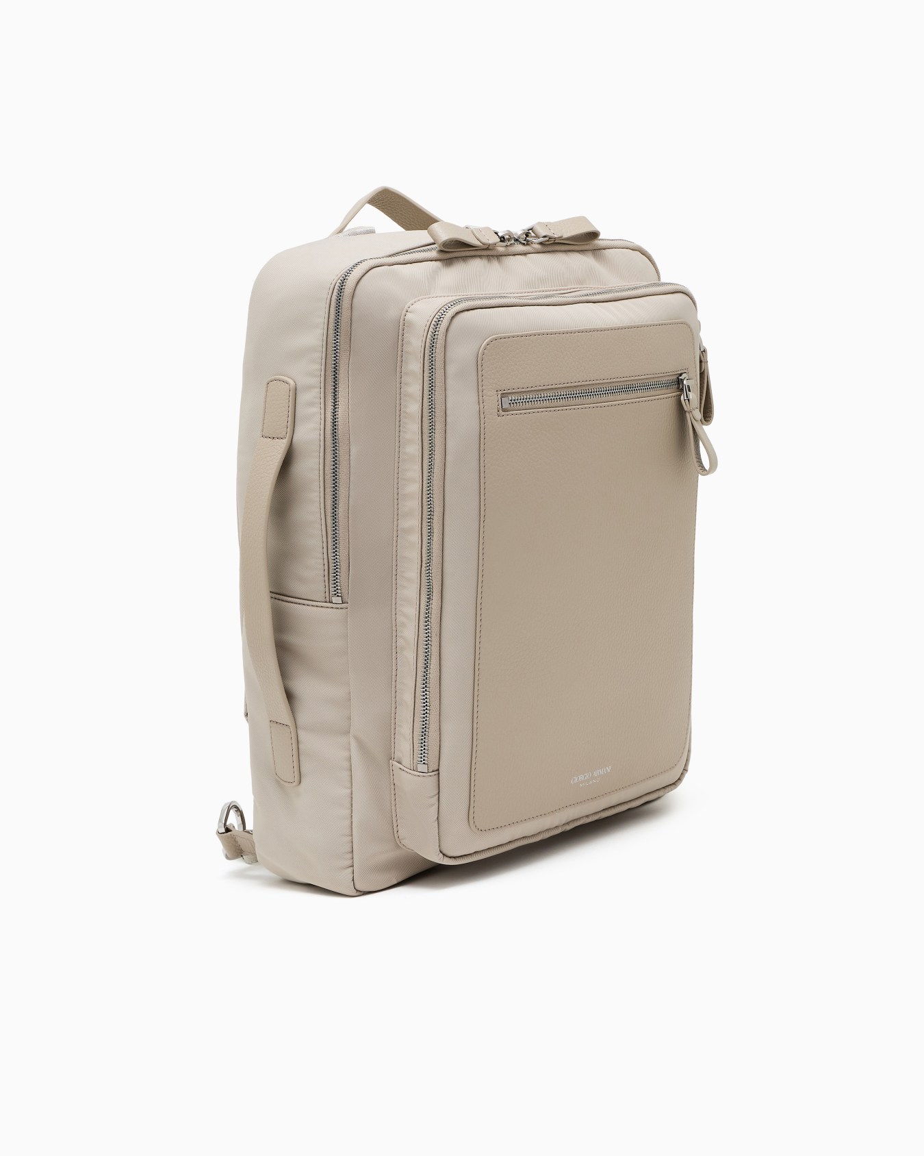 ASV nylon and pebbled-leather backpack Slide 1