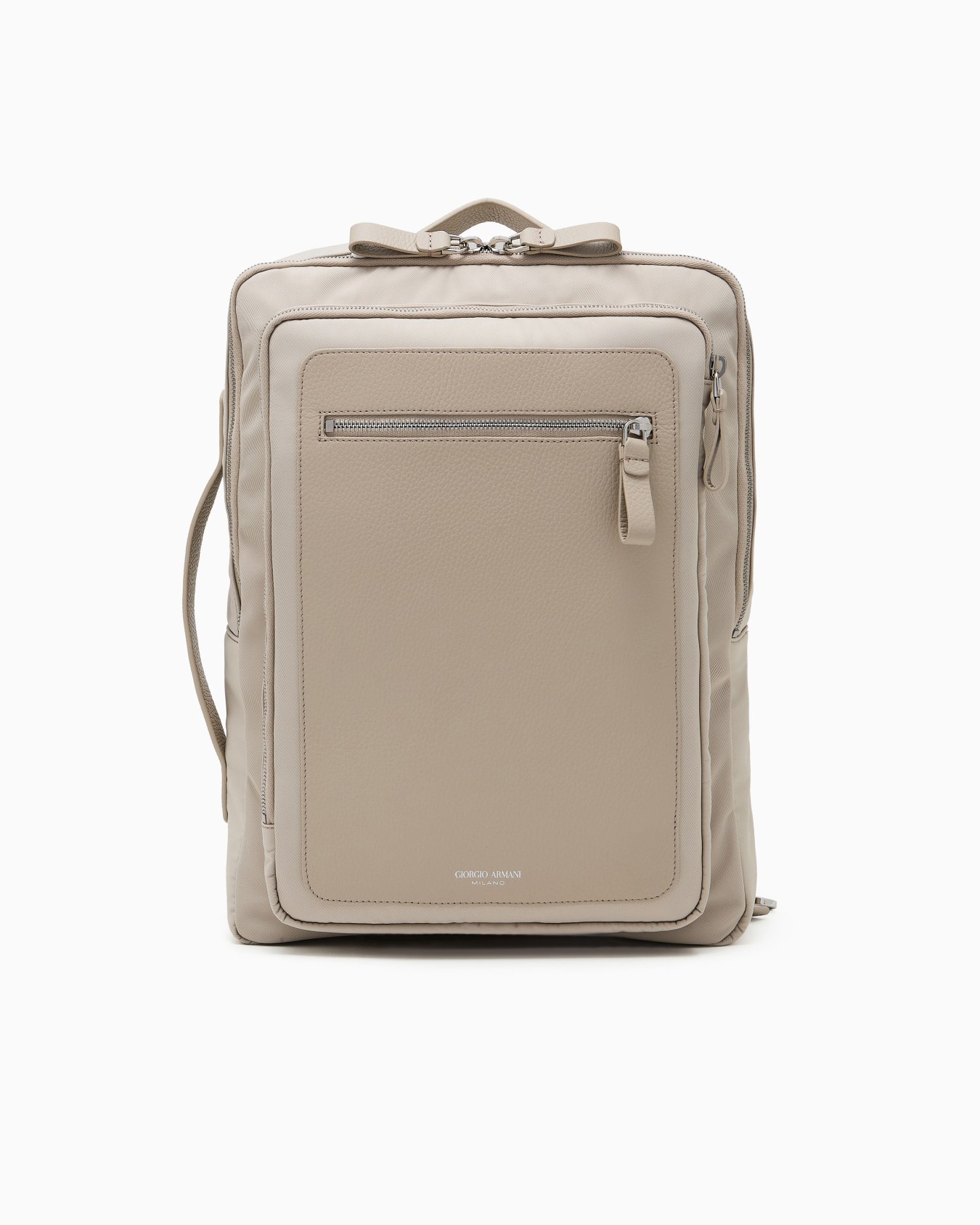 ASV nylon and pebbled-leather backpack Slide 0
