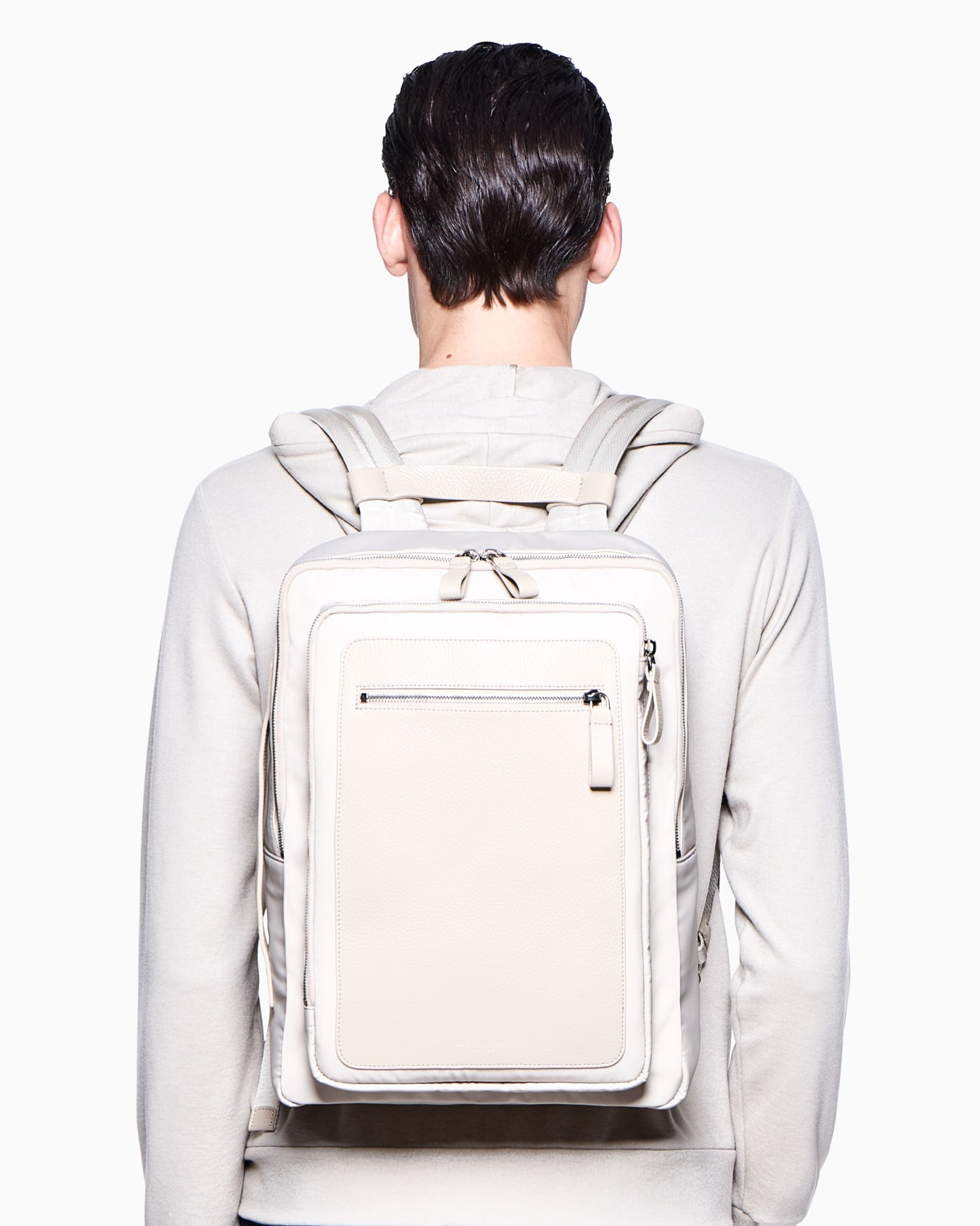 ASV nylon and pebbled-leather backpack Slide 5