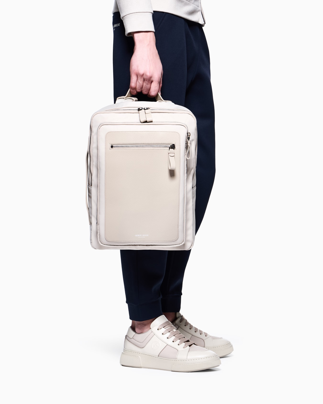 ASV nylon and pebbled-leather backpack Slide 6