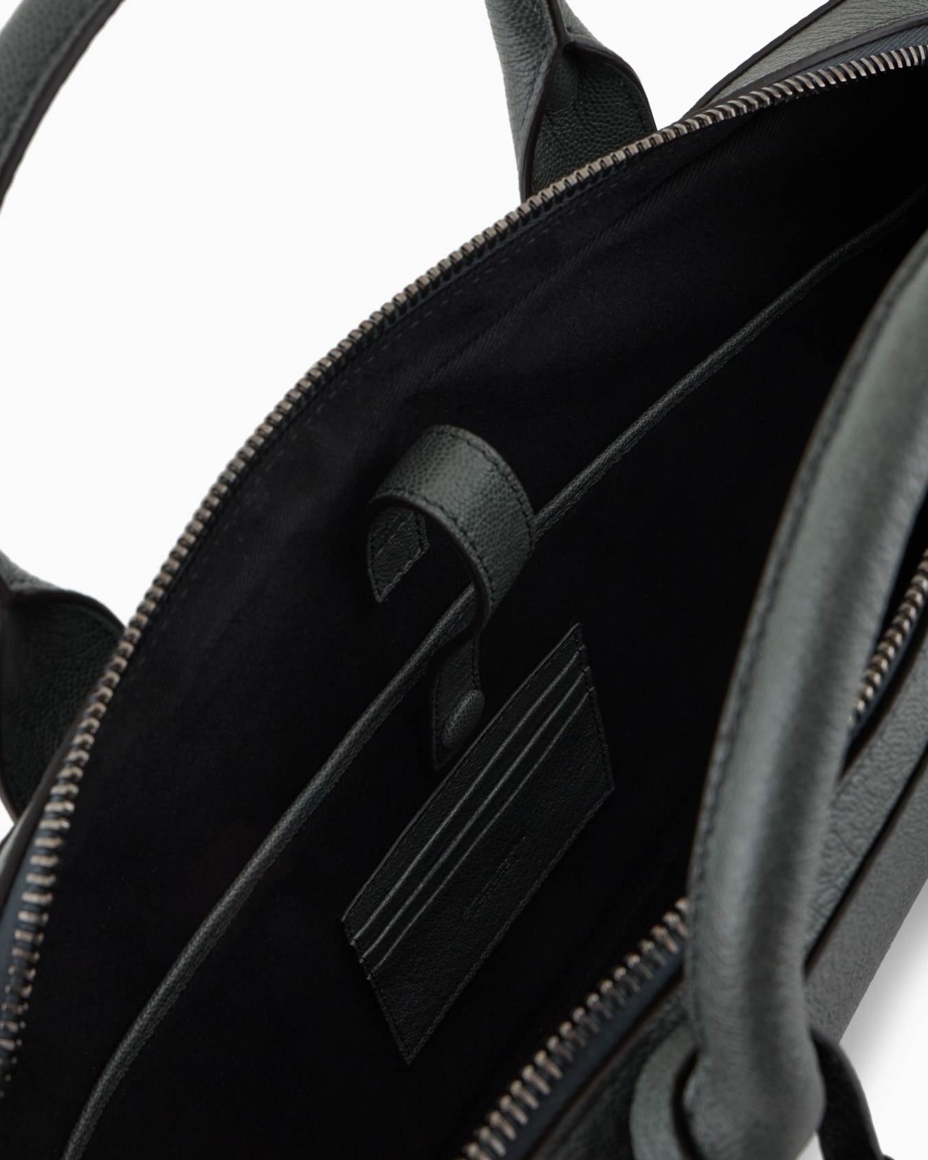 Pebbled leather briefcase Slide 3
