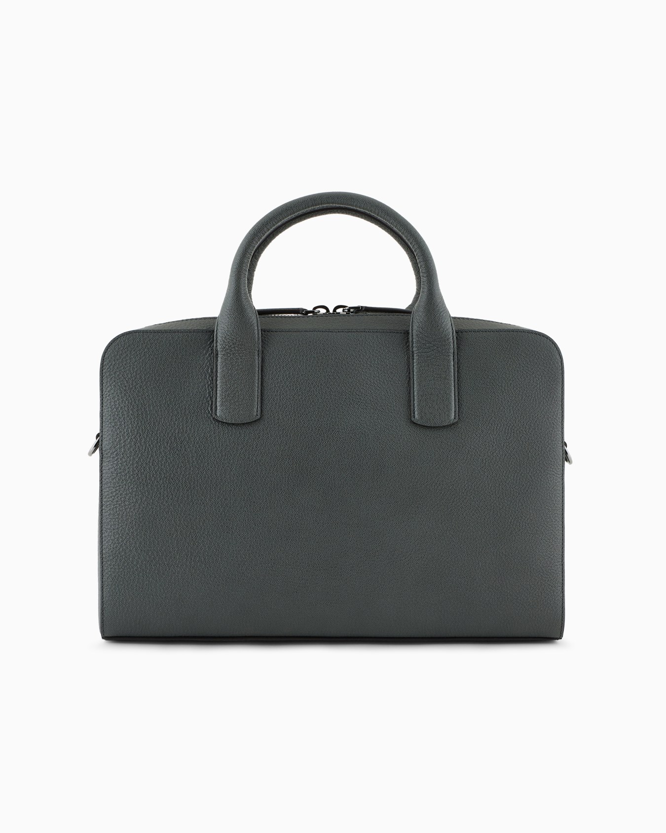Pebbled leather briefcase Slide 2