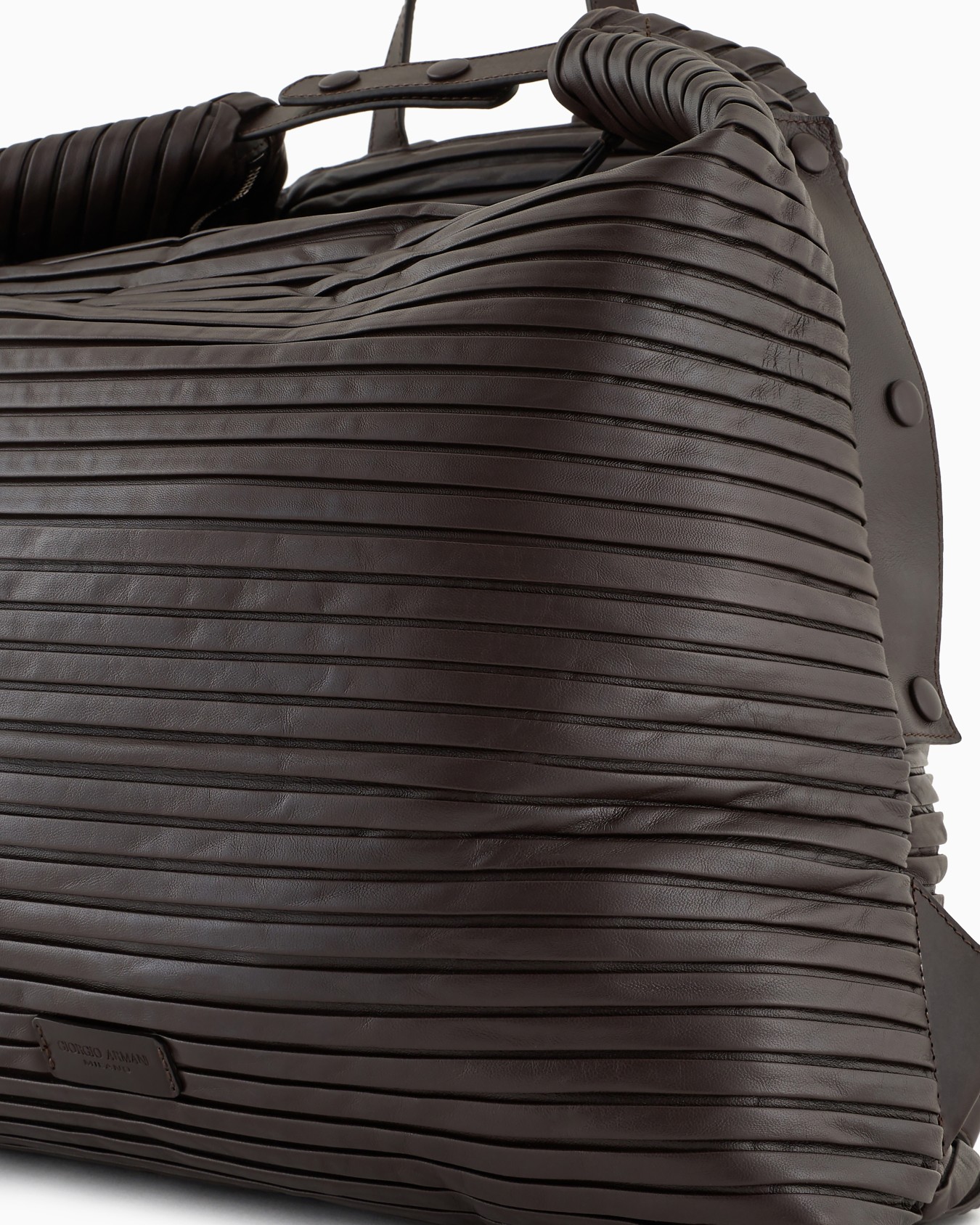 Bolso mochila de napa plisada Diapositiva 4
