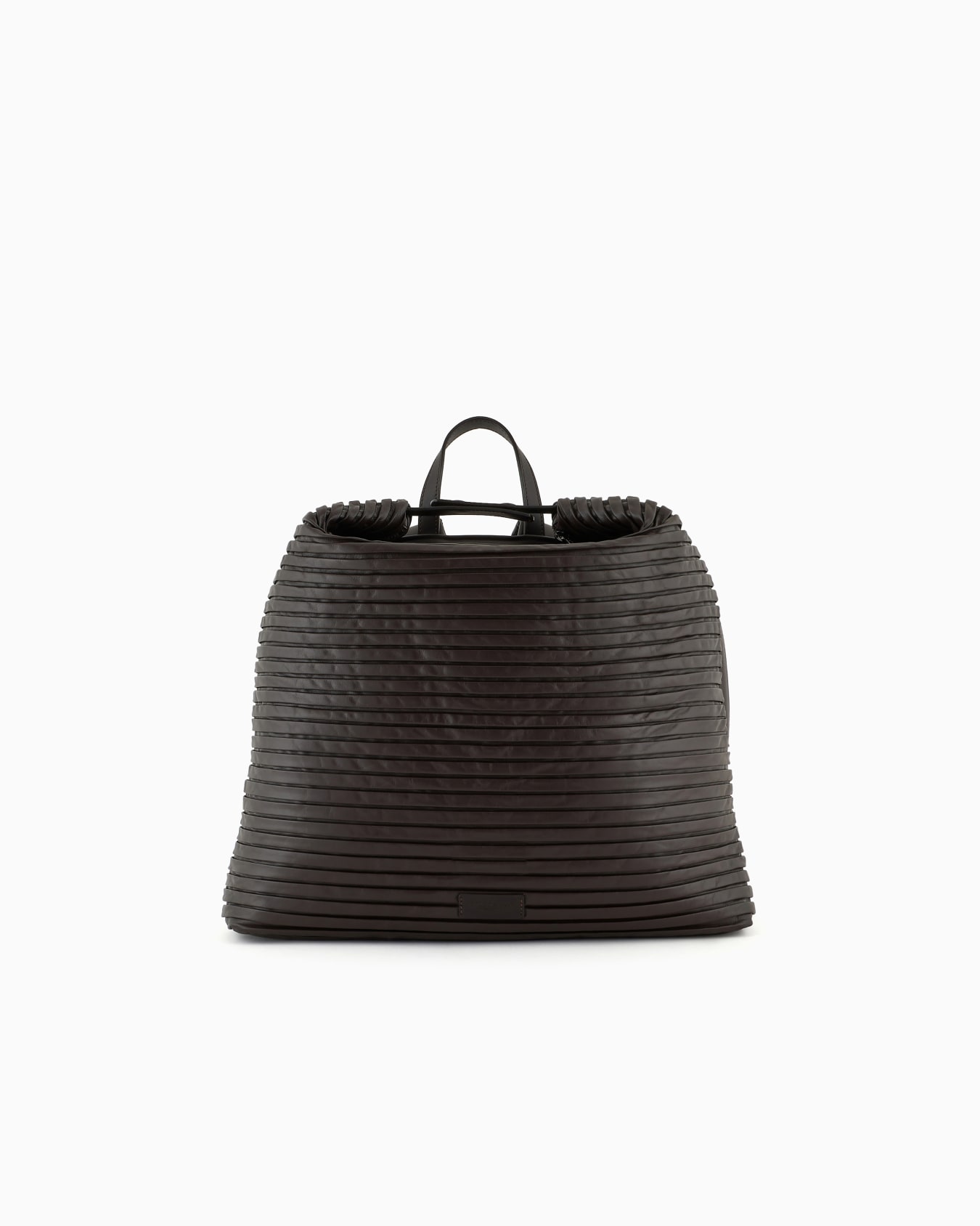 Bolso mochila de napa plisada Diapositiva 0